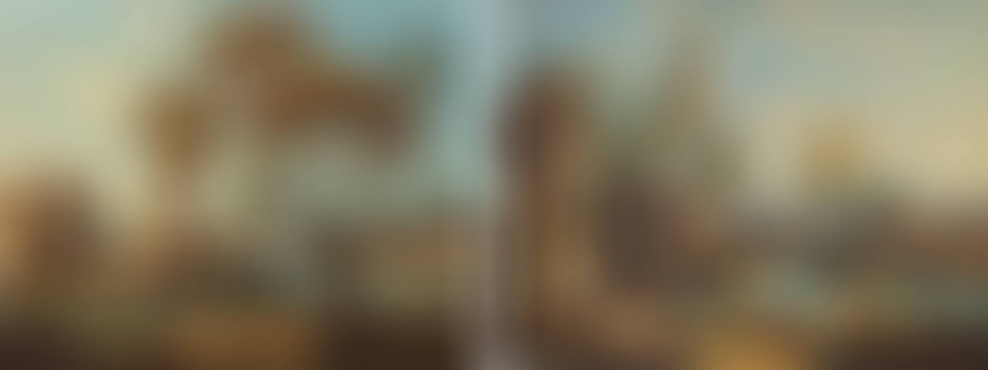 A view of a town with figures and cattle along the Brenta Canal ; A view of a fountain, a mill and other buildings with figures and cattle along the Brenta Canal (preview)