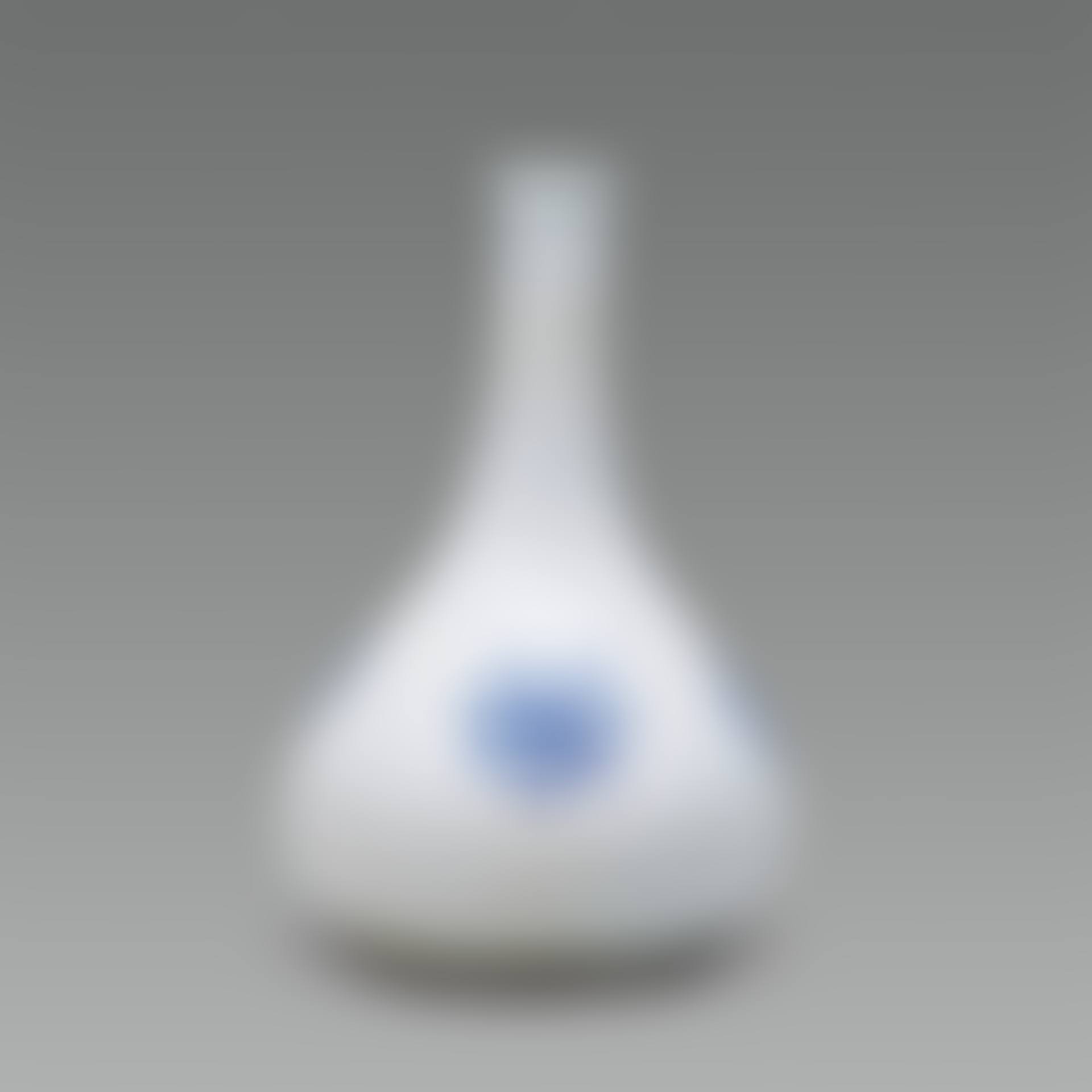 White Porcelain Bottle with Floral Medallion Design in Underglaze Cobalt Blue (preview)