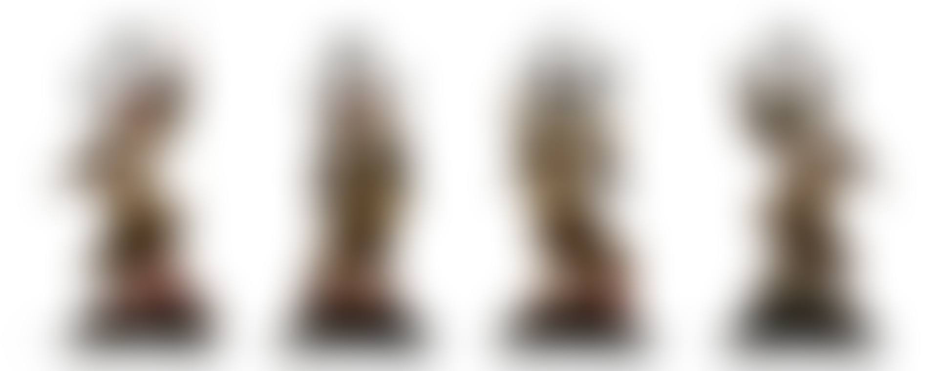 Four wood figures of four heavenly kings (preview)