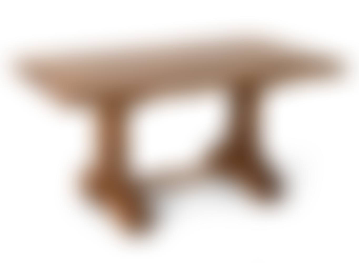 Brutalist Oak Trestle Dining Table (preview)