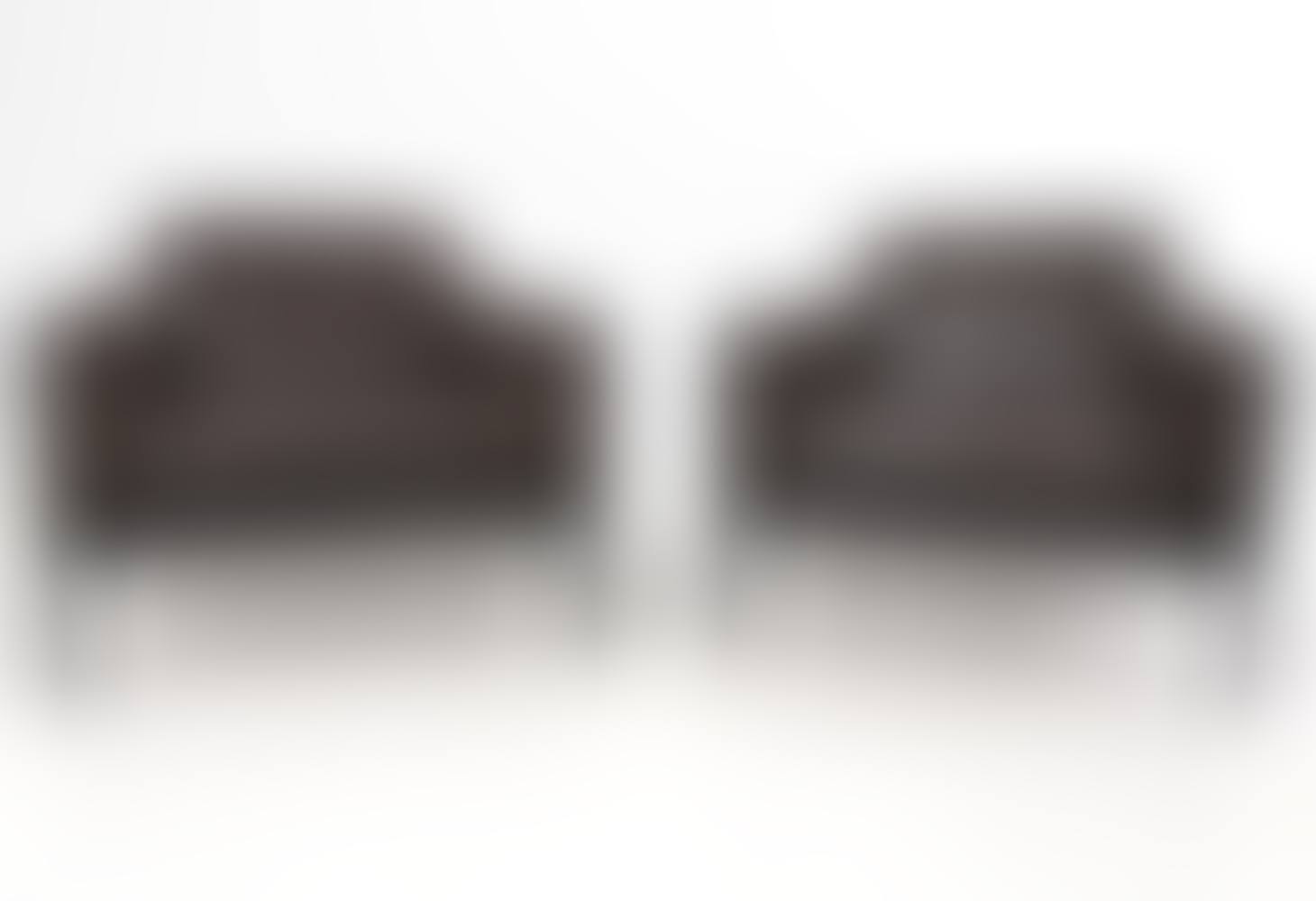 Pair Style of Scarpa Leather Lounge Chairs (preview)