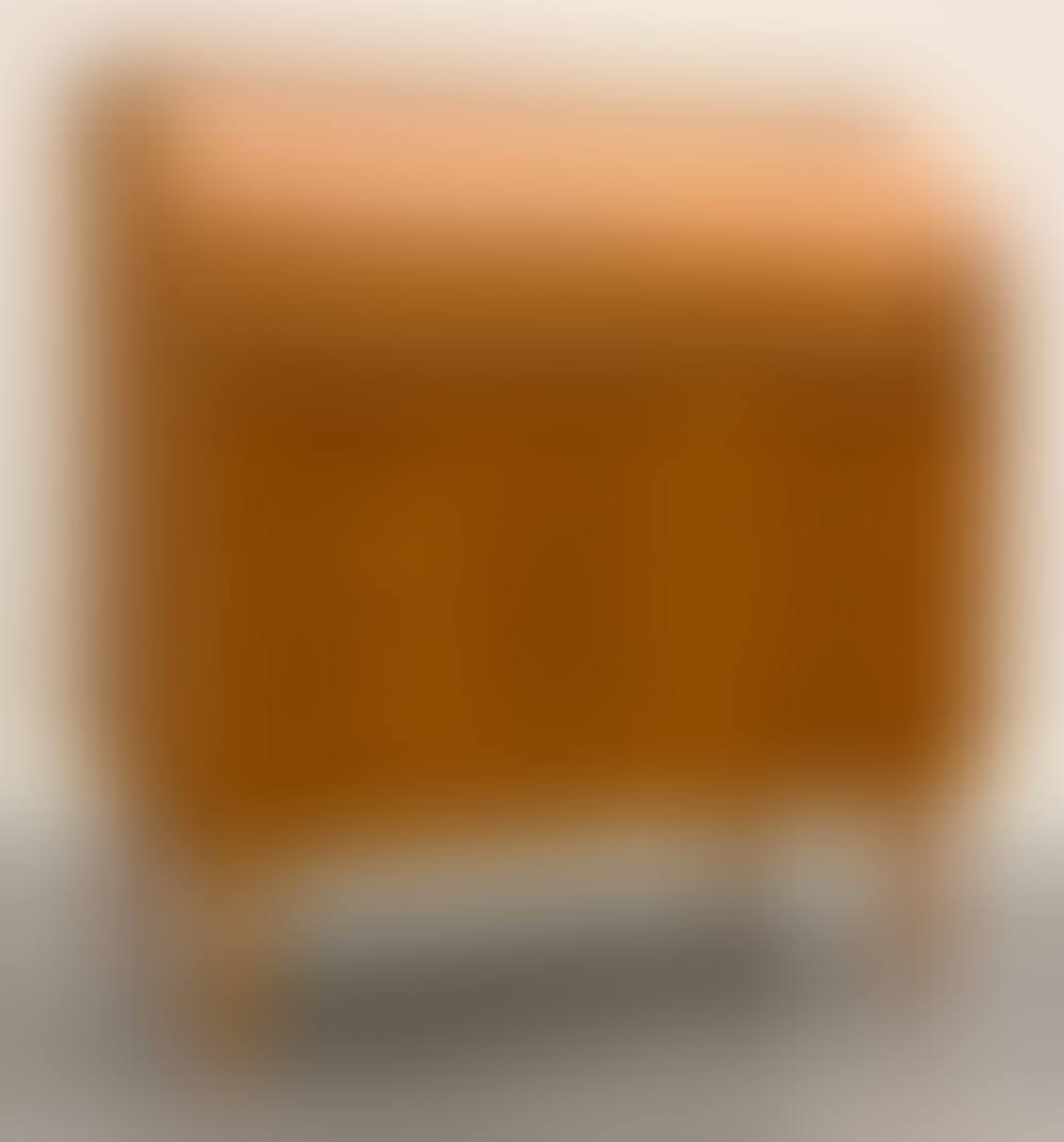 Secretary desk with roll-top, writing surface and three drawers (preview)