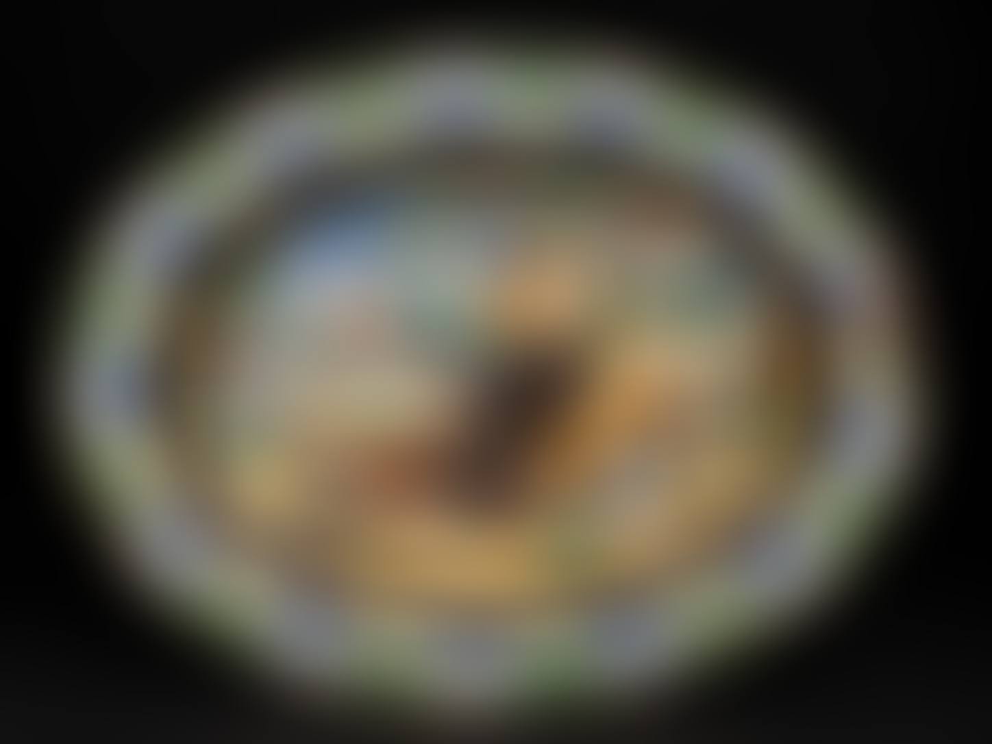 Oval ceramic dish with lead-glaze (preview)