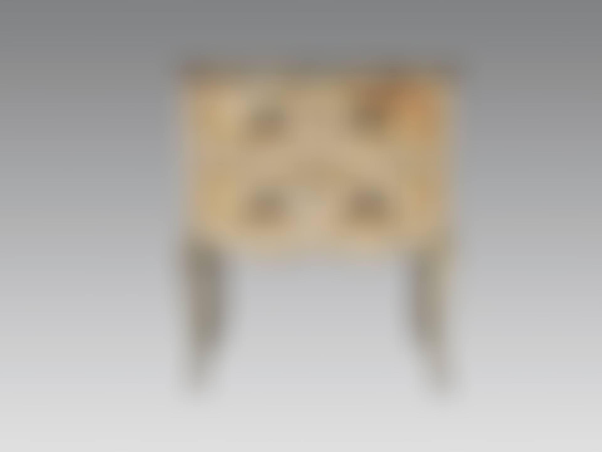 Small, wicker-style wooden chest of drawers (preview)