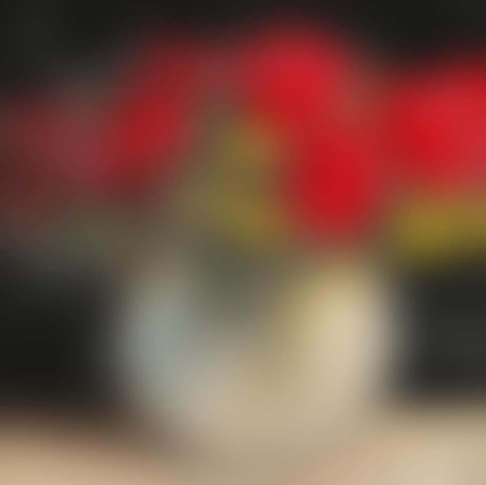 RED FLOWERS IN A ROUND VASE (preview)
