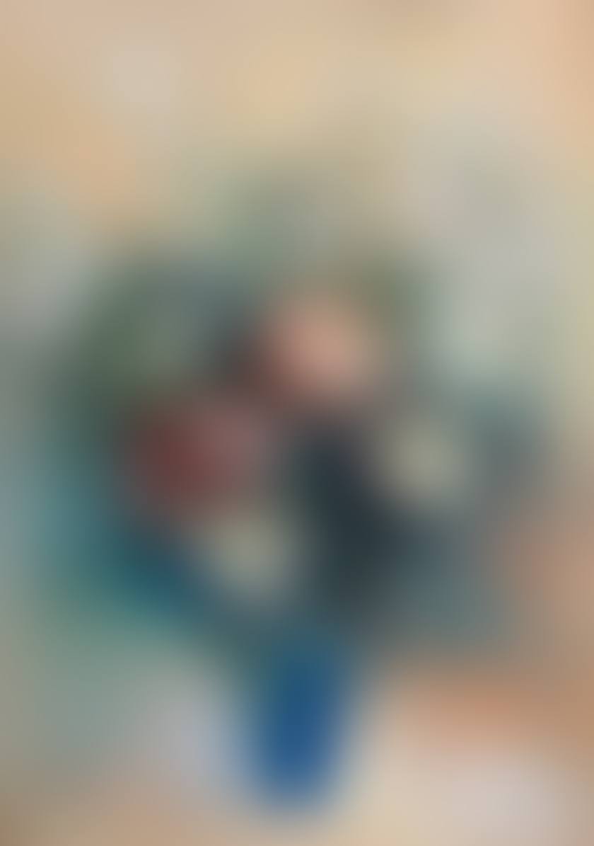 Bouquet of flowers in blue vase (preview)