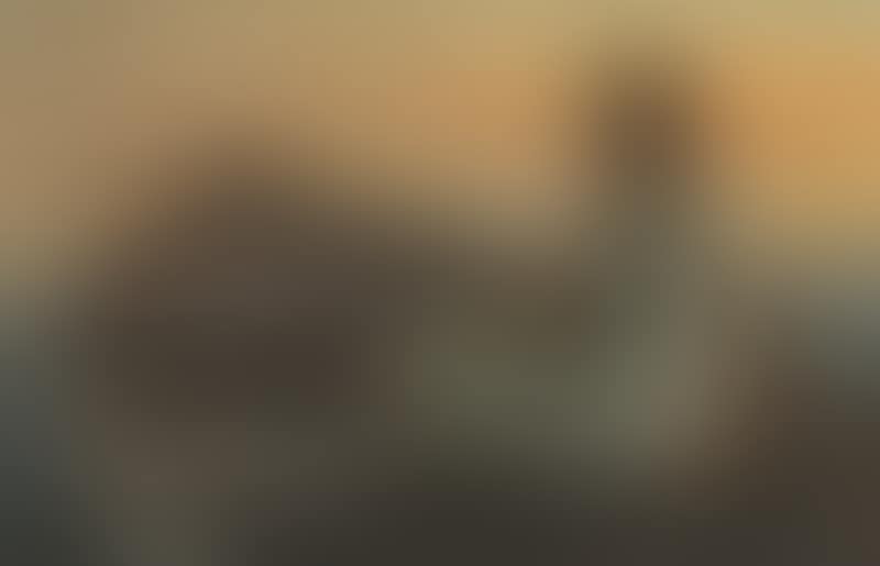 Young woman sitting in a rowing boat at sunset (preview)