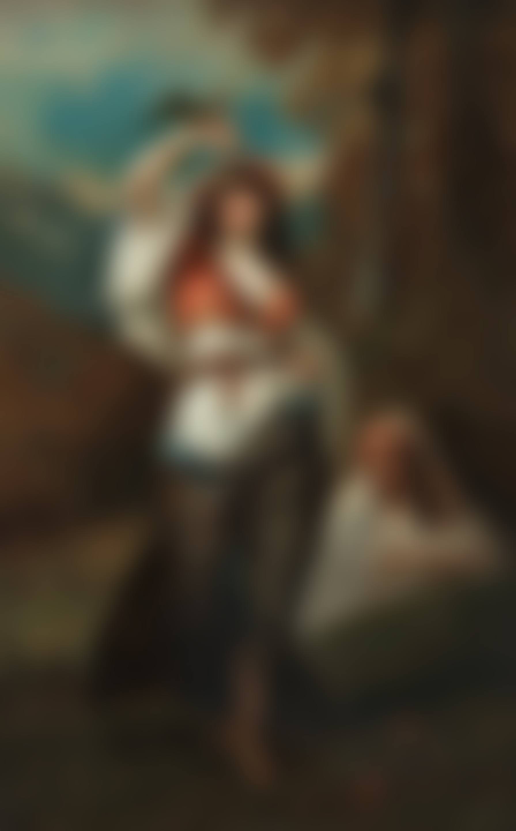 Jeune femme orientale au perroquet (preview)