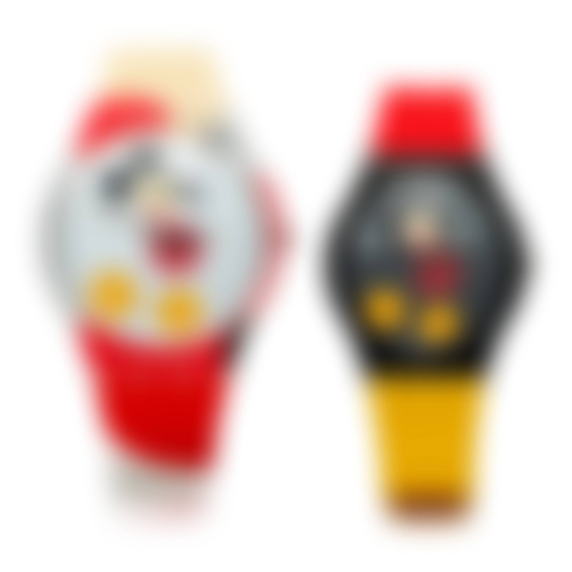 Swatch Swatch X Damien Hirst: Spot Mickey & Mirror Spot Mickey, A pair of wristwatches limited edition celebrating the 90th birthday of Mickey Mouse designed by Damien Hirst, circa 2018 (preview)