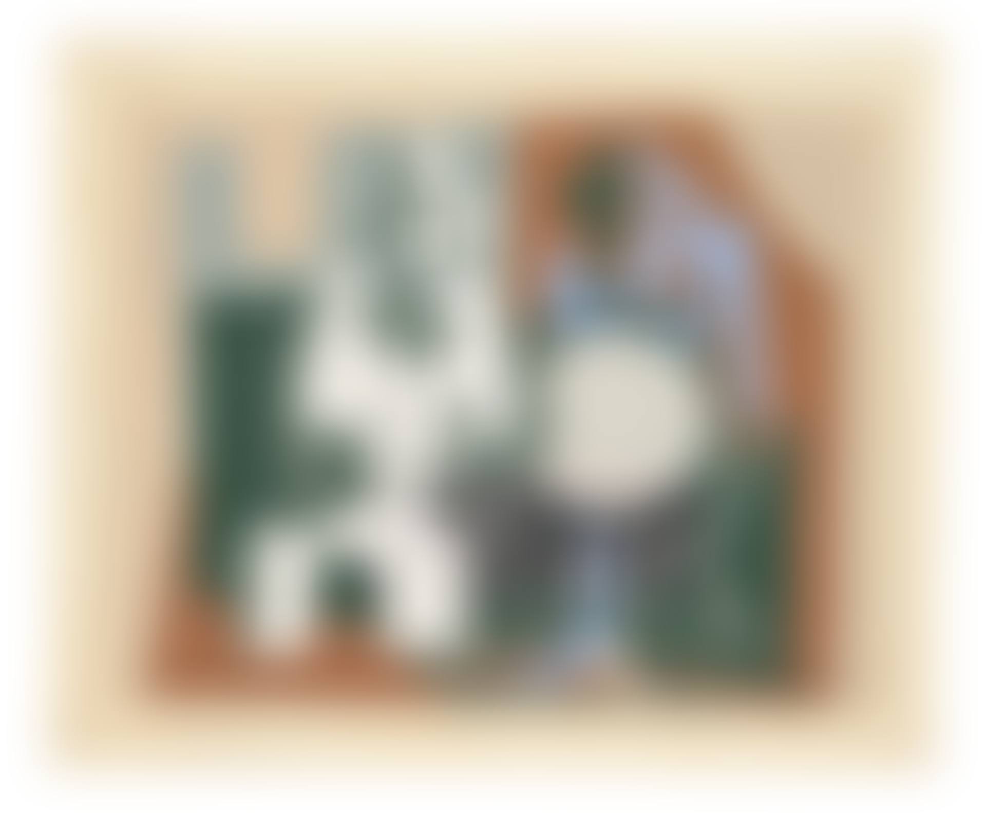 Pierrot et Arlequin à la terrasse de café (preview)