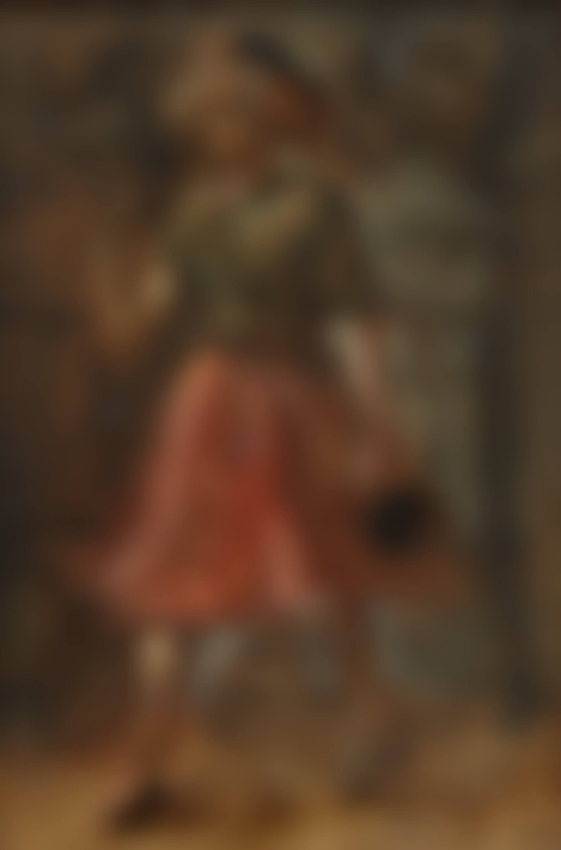 Girl Strolling with Red Skirt (preview)