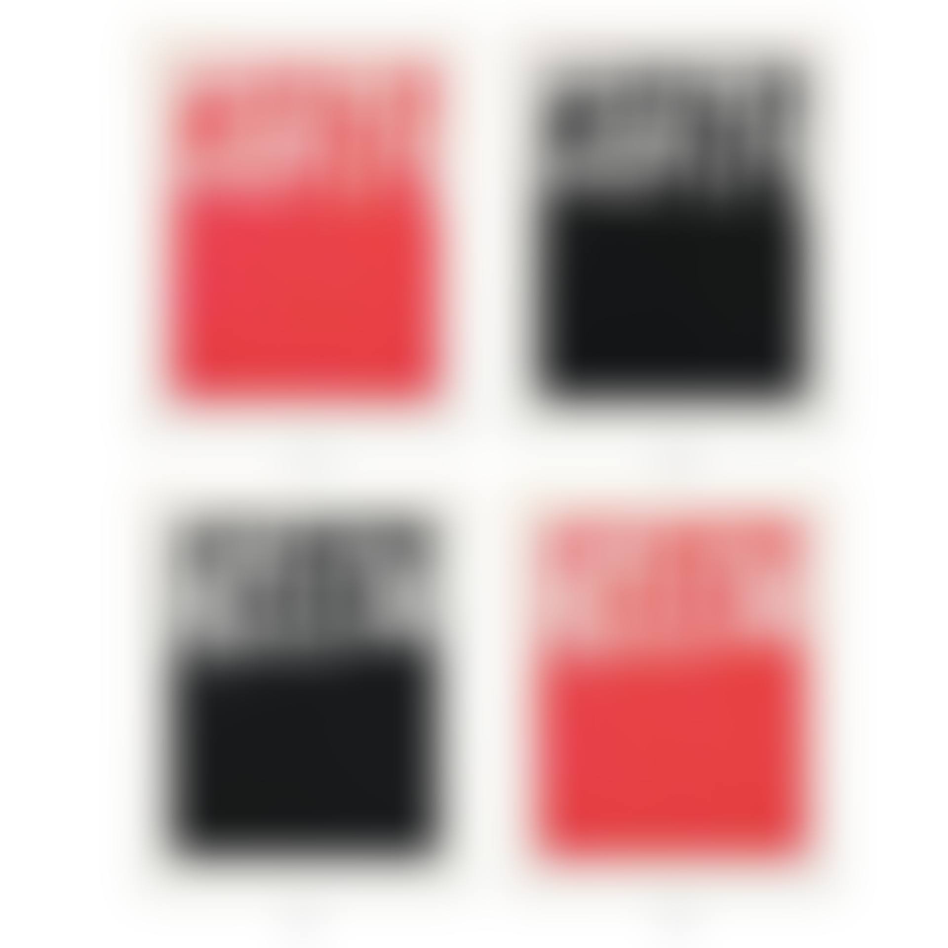(1)DEATH RED (2)DEATH BLACK (3)HOLLOW RED (4)HOLLOW BLACK 4 PIECES (preview)