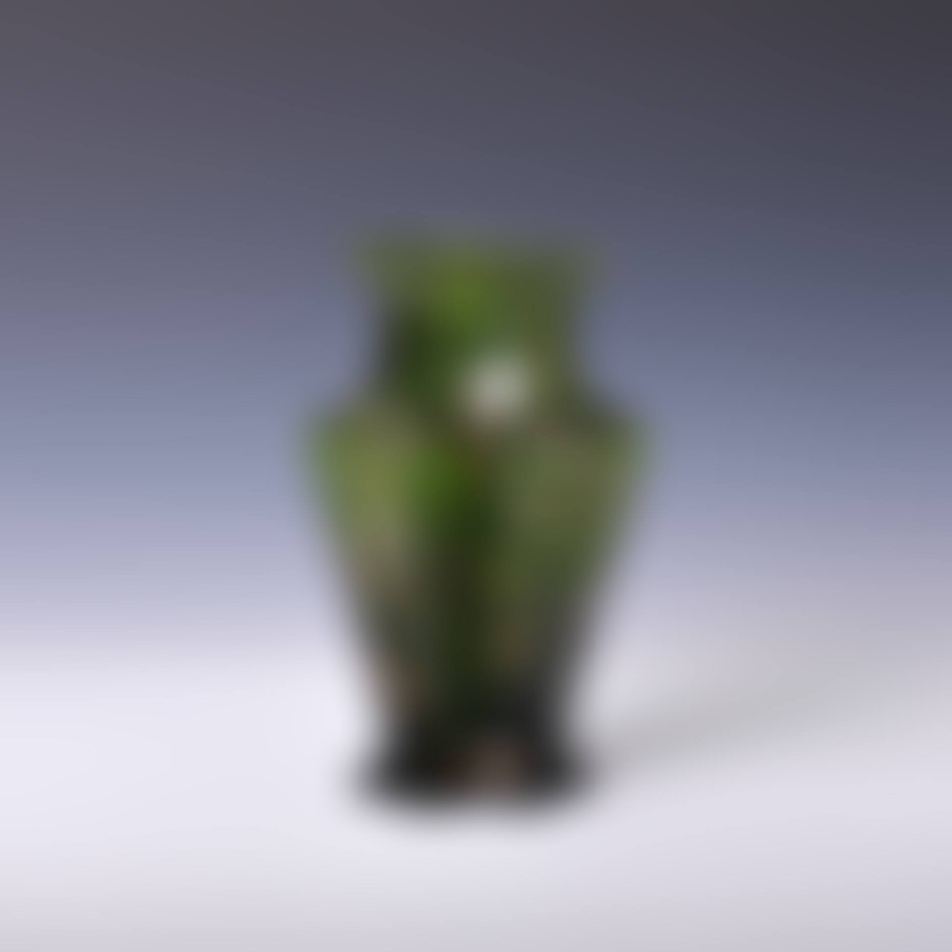 ORCHID AND INKY CAP MUSHROOM OCTAGONAL BOTTLE (preview)