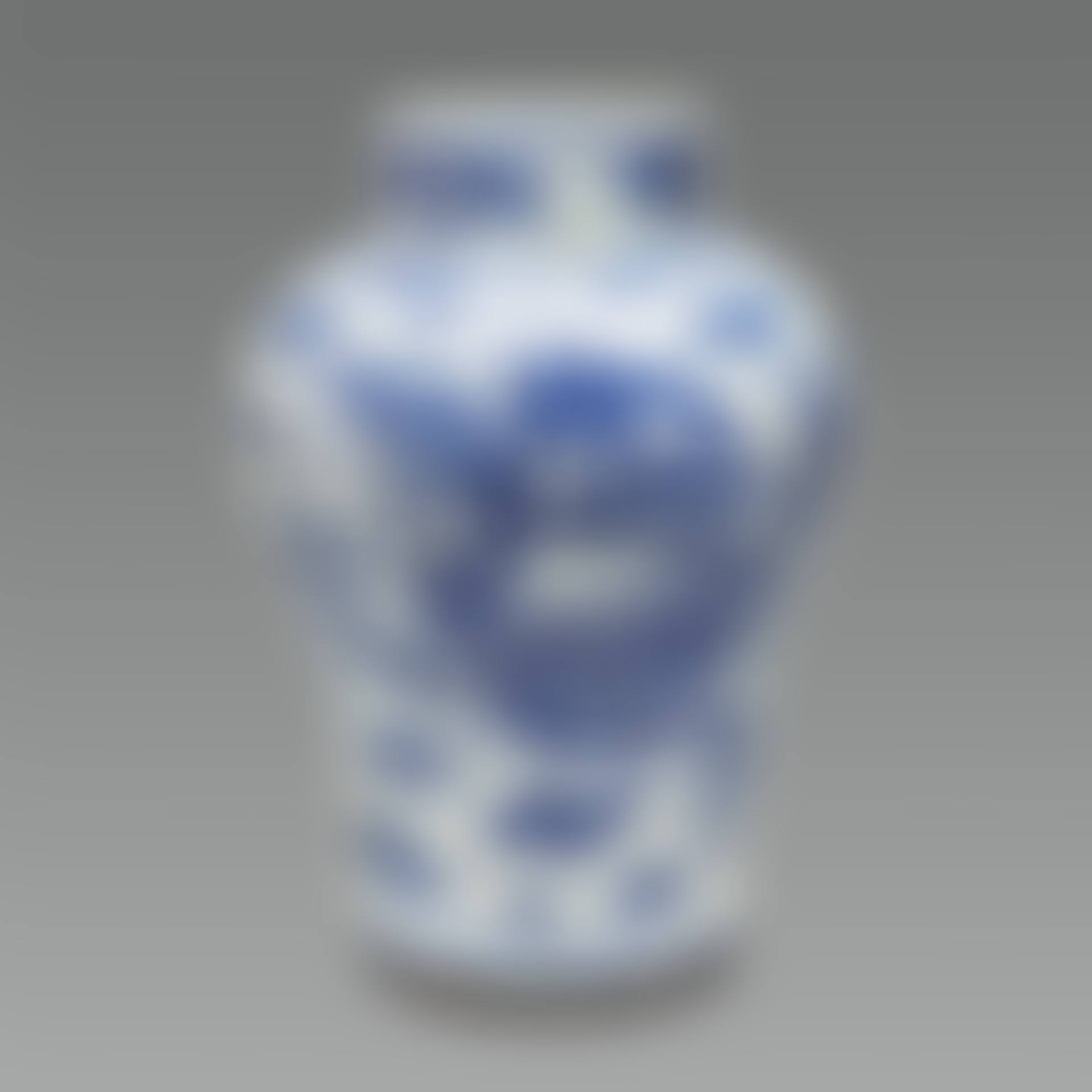 White Porcelain Jar with Dragon and Cloud Design in Underglaze Cobalt Blue (preview)