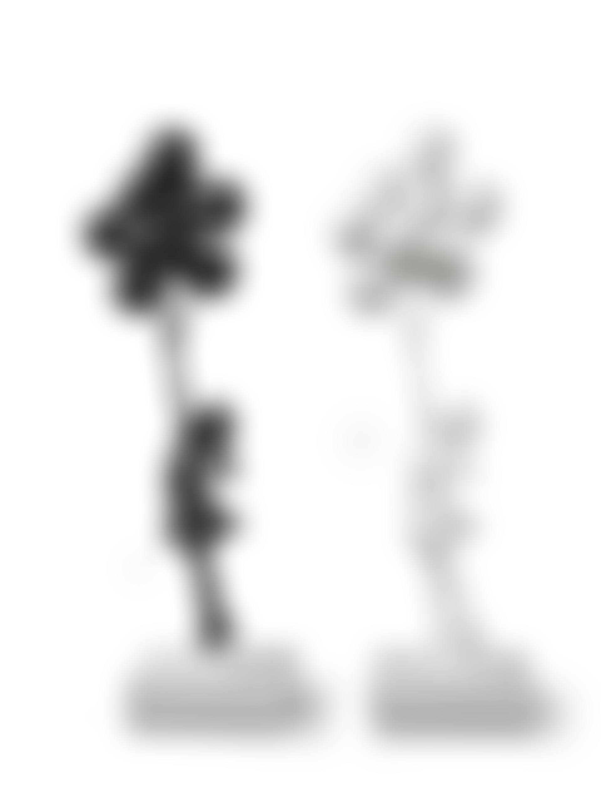 Flying Balloons Girl (Black, White) (a set of 2) (preview)