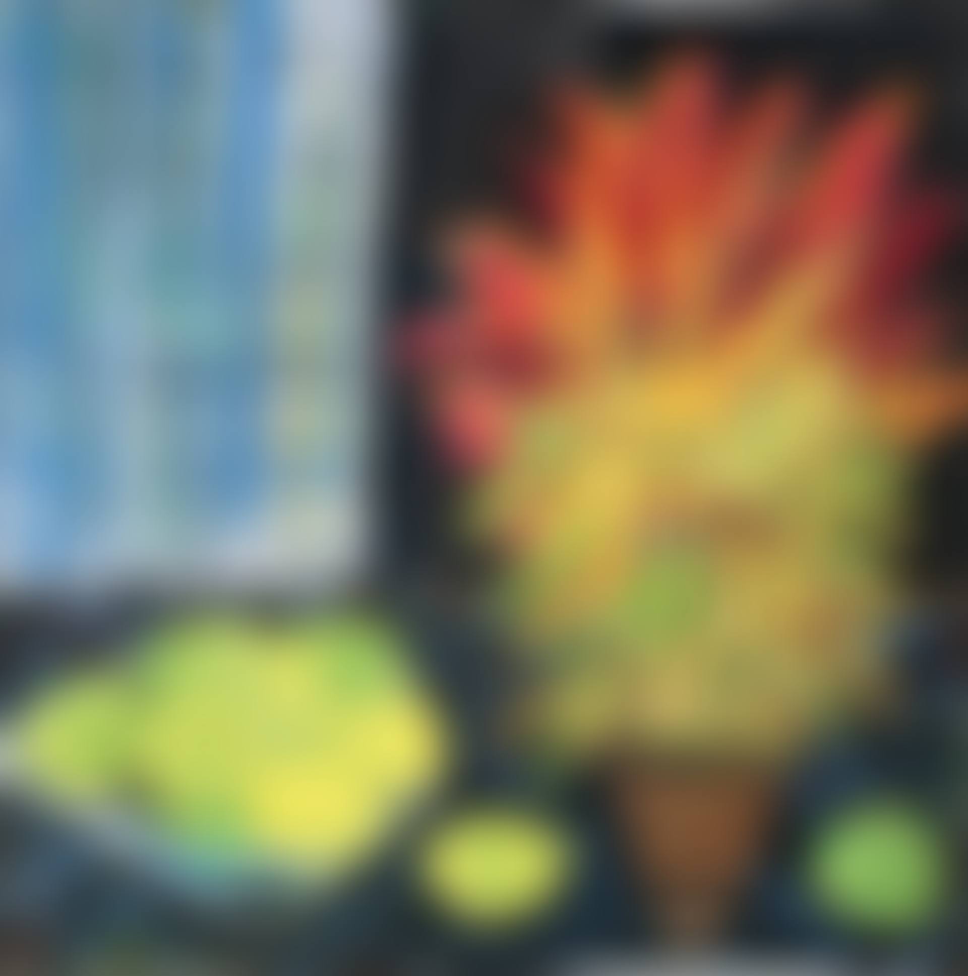Still Life of Red Flowers and Green Mangoes (preview)