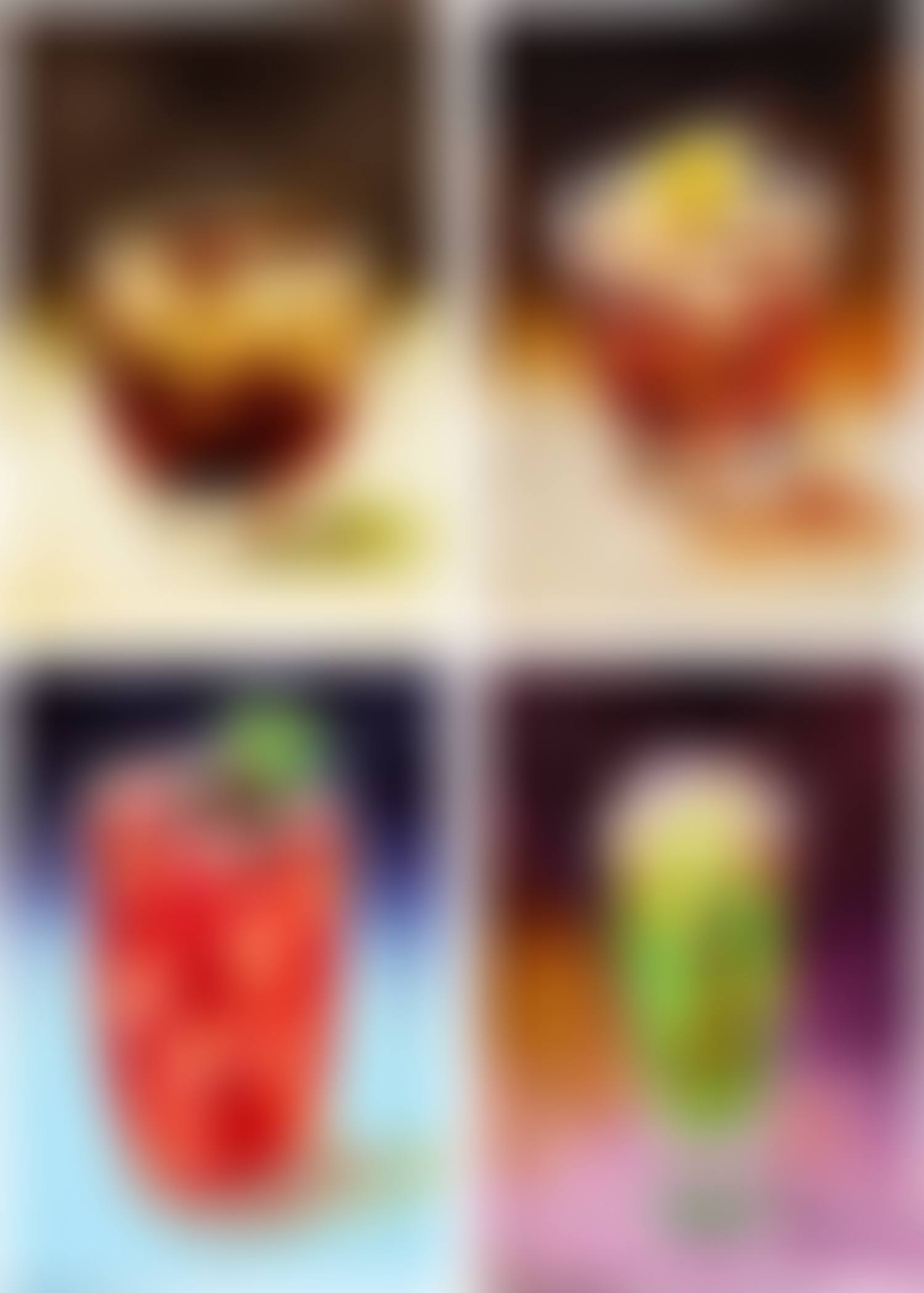 Four works: (i) Cocktail 1; (ii) Cocktail 2; (iii) Cocktail 60; (iv) Cocktail 67 (preview)