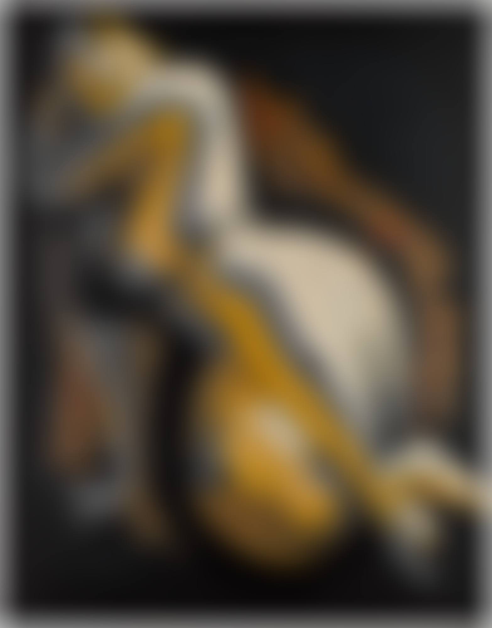 White, Gray and Yellow (Seated Nude) (preview)