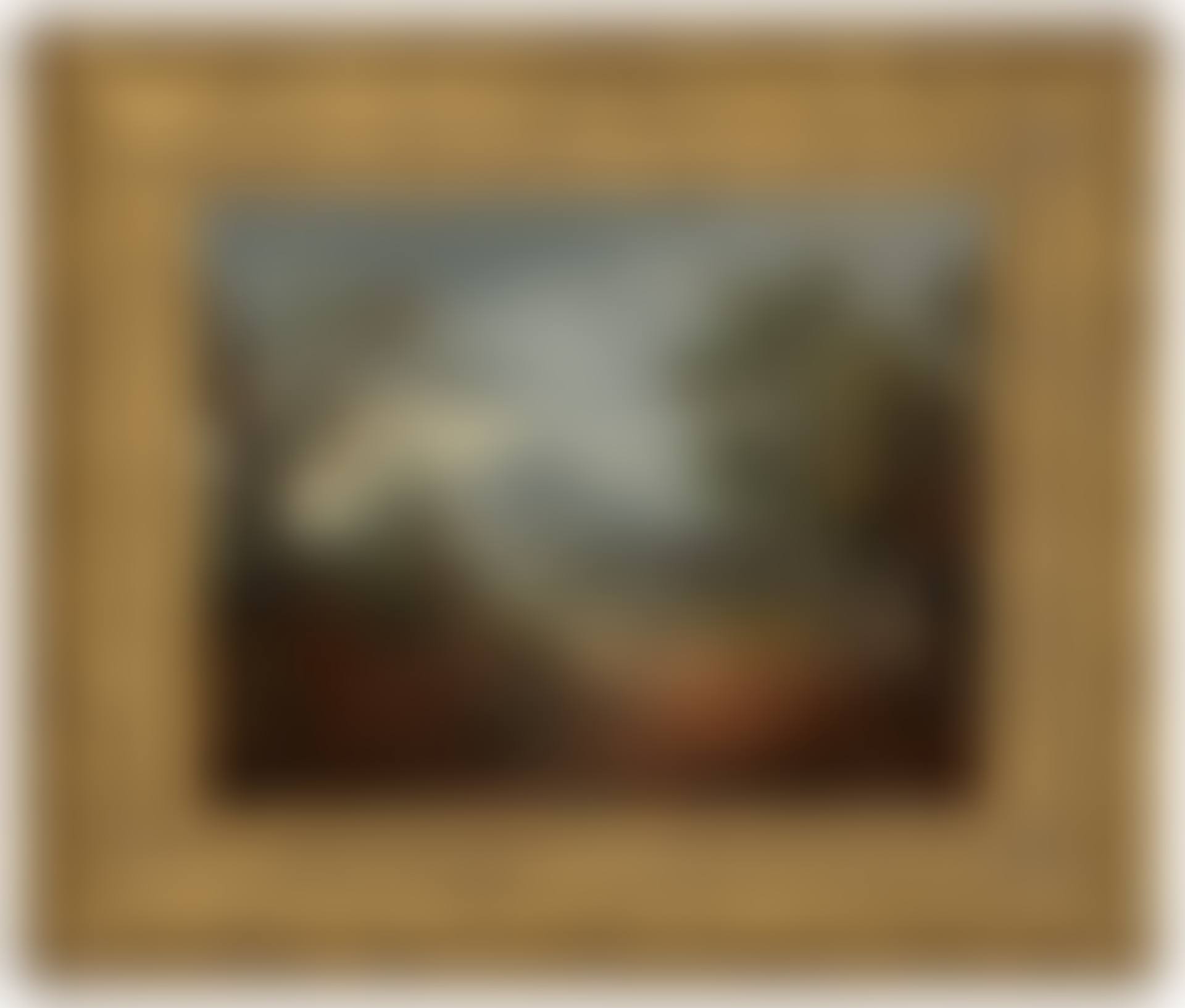 A wooded landscape with donkeys and figures on a path (preview)