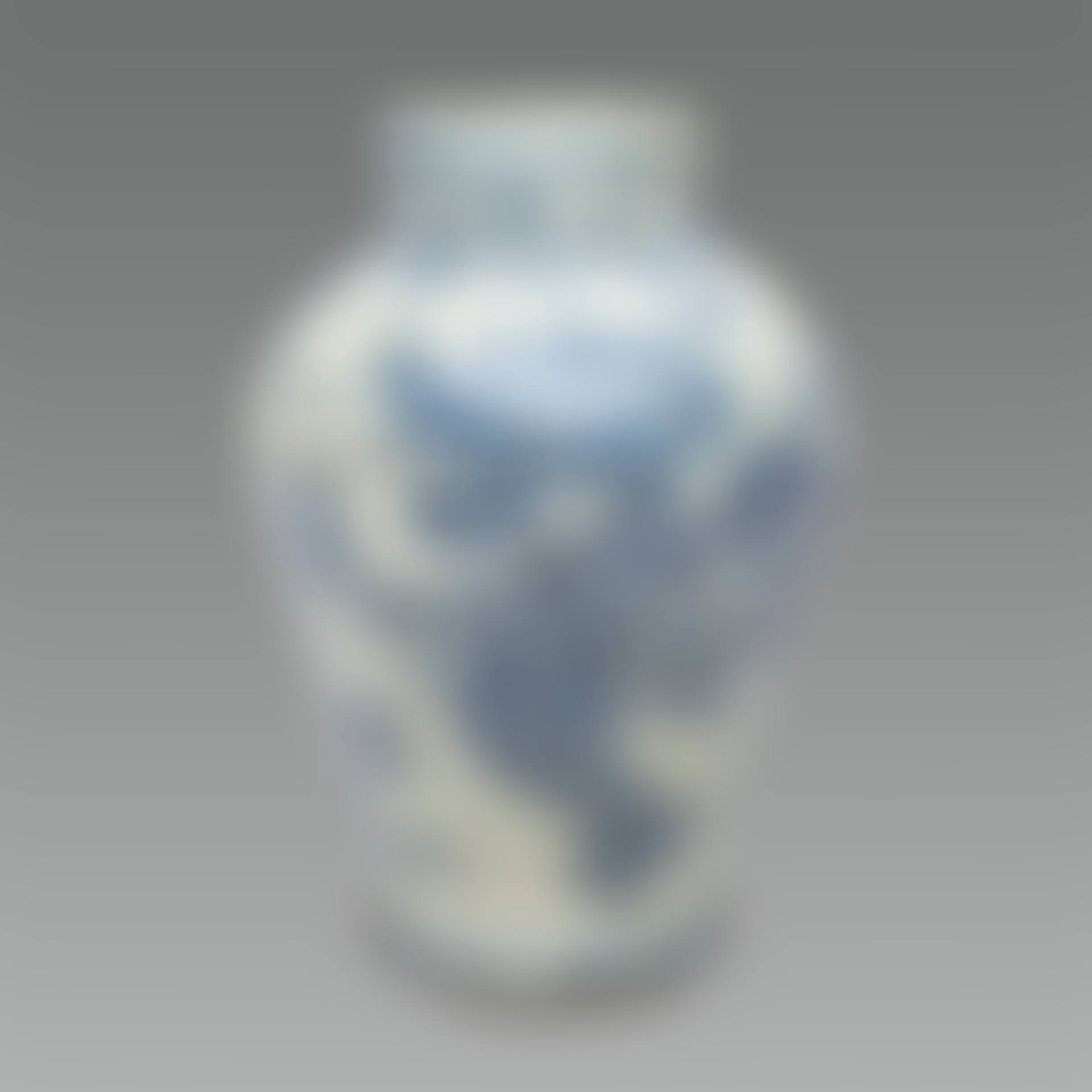 White Porcelain Jar with Dragon and Cloud Design in Underglaze Cobalt Blue (preview)