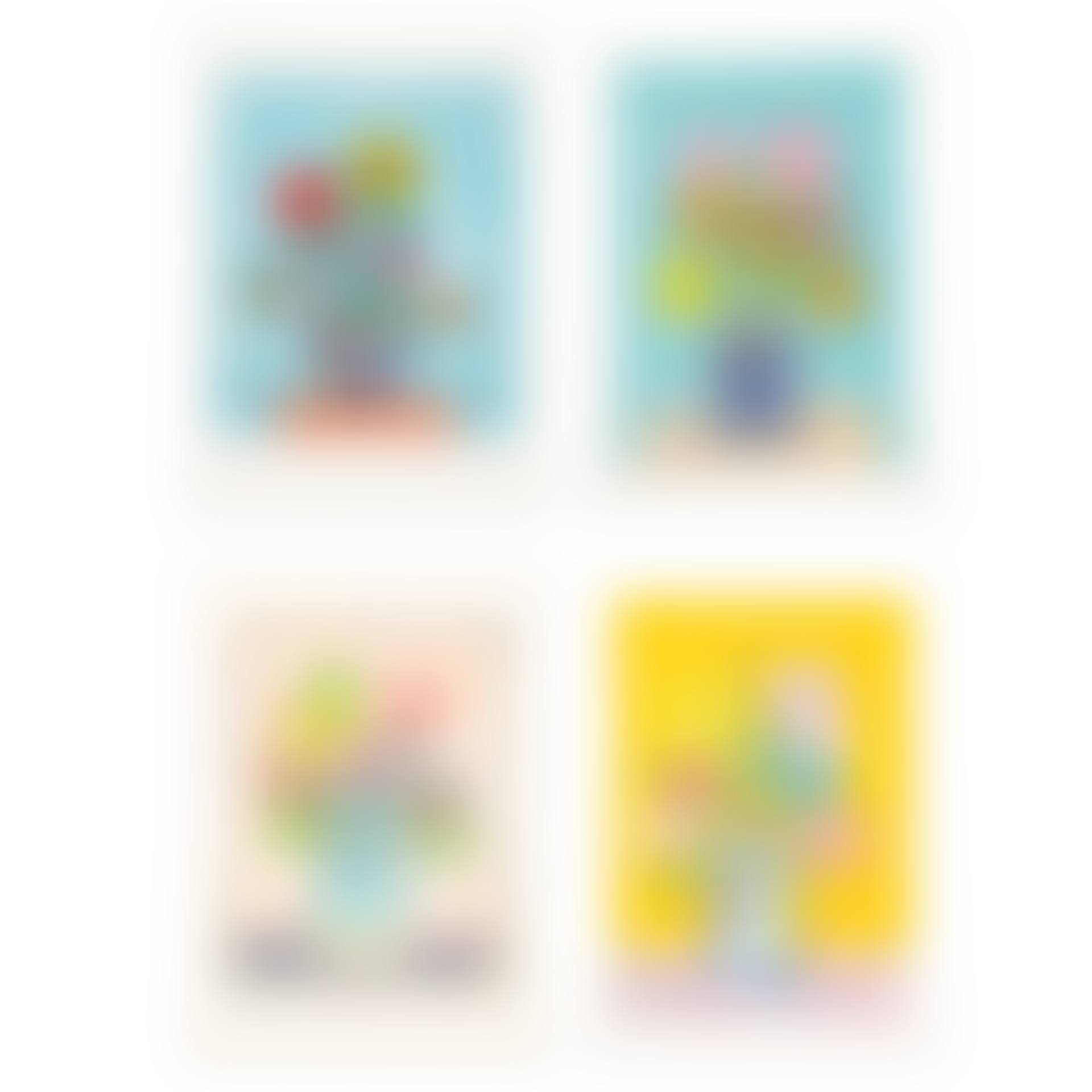 (1) FLOWERS AND BIRDS ON A LIGHT BLUE BACKGROUND (2) PINK ROSES ON A LIGHT BLUE BACKGROUND (3) BOUQUET OF LIGHT BLUE VASES ON A PINK BACKGROUND (4) FLOWERS ON AN ORANGE BACKGROUND 4 WORKS (preview)