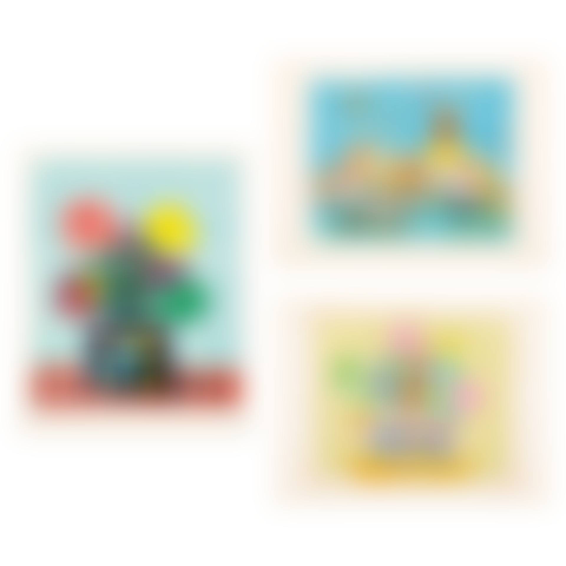 (1) SAINT-TROPEZ (YACHT HARBOR) (2) RED ROSES AND YELLOW TULIPS (3) FLOWERS WITH BIRDS 3 WORKS (preview)