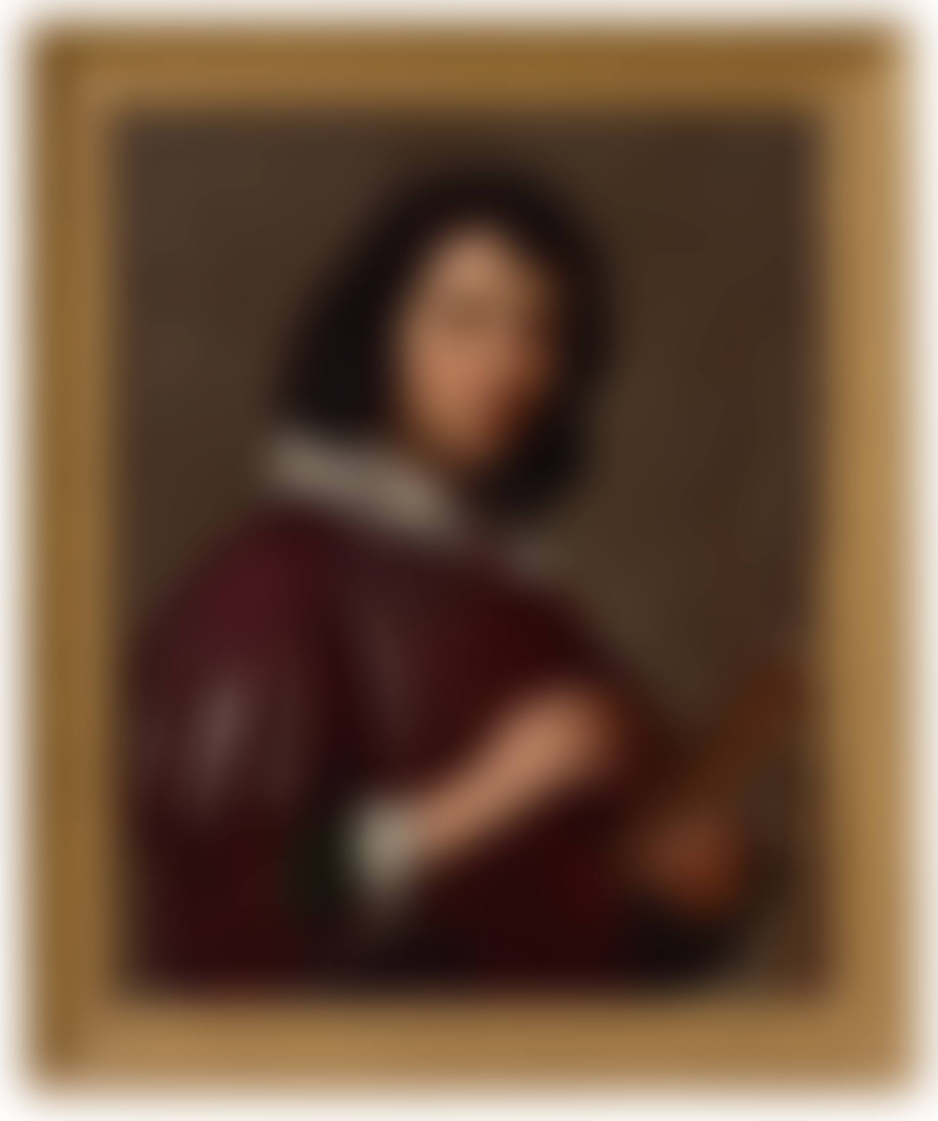 Portrait of an artist, half-length, before an easel (preview)