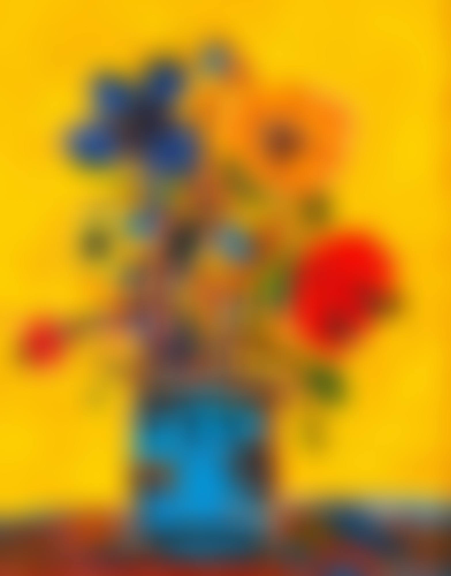 Vase de fleurs sur fond jaune (preview)