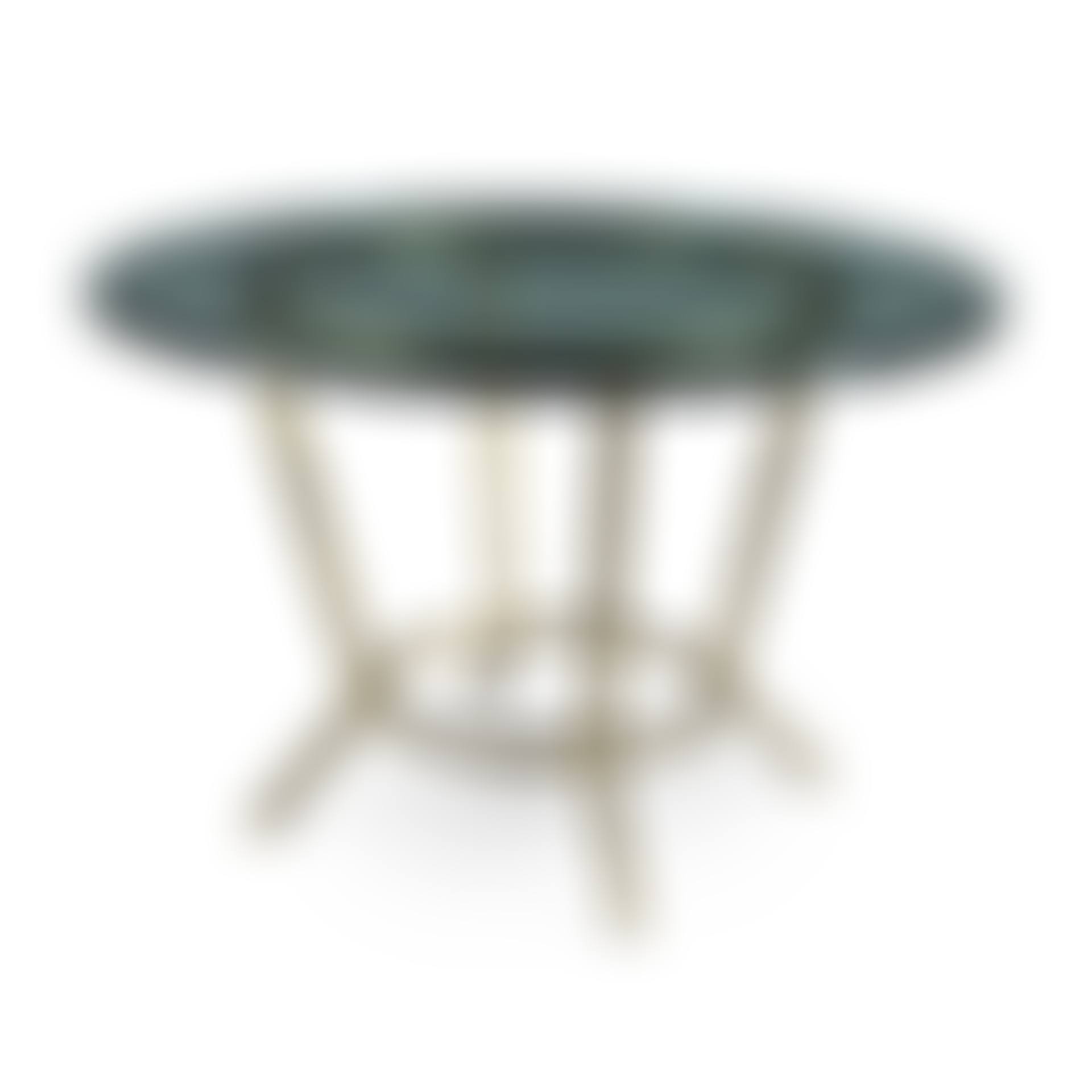 A glass and gilt-patinated-metal circular dining table, the design attributed to Mlinaric, Henry and Zervudachi (preview)