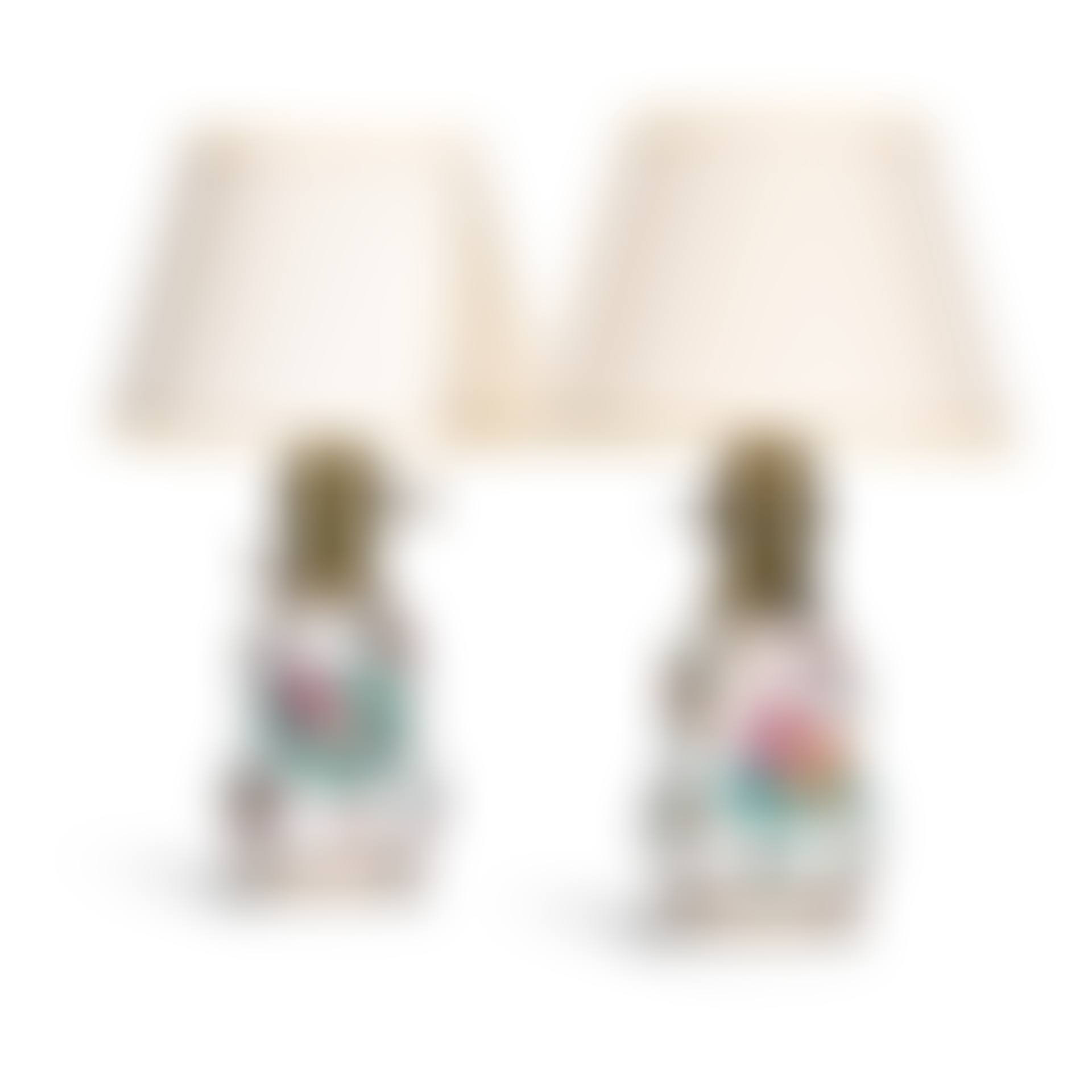 A pair of French gilt-metal mounted opaline glass lamps (preview)