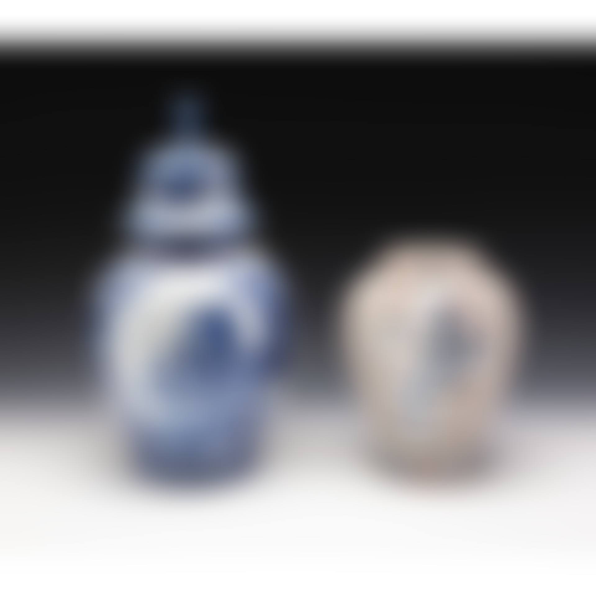 (1)LIDDED URN (2)RETICULATED URN WITH LANDSCAPE PATTERN (preview)