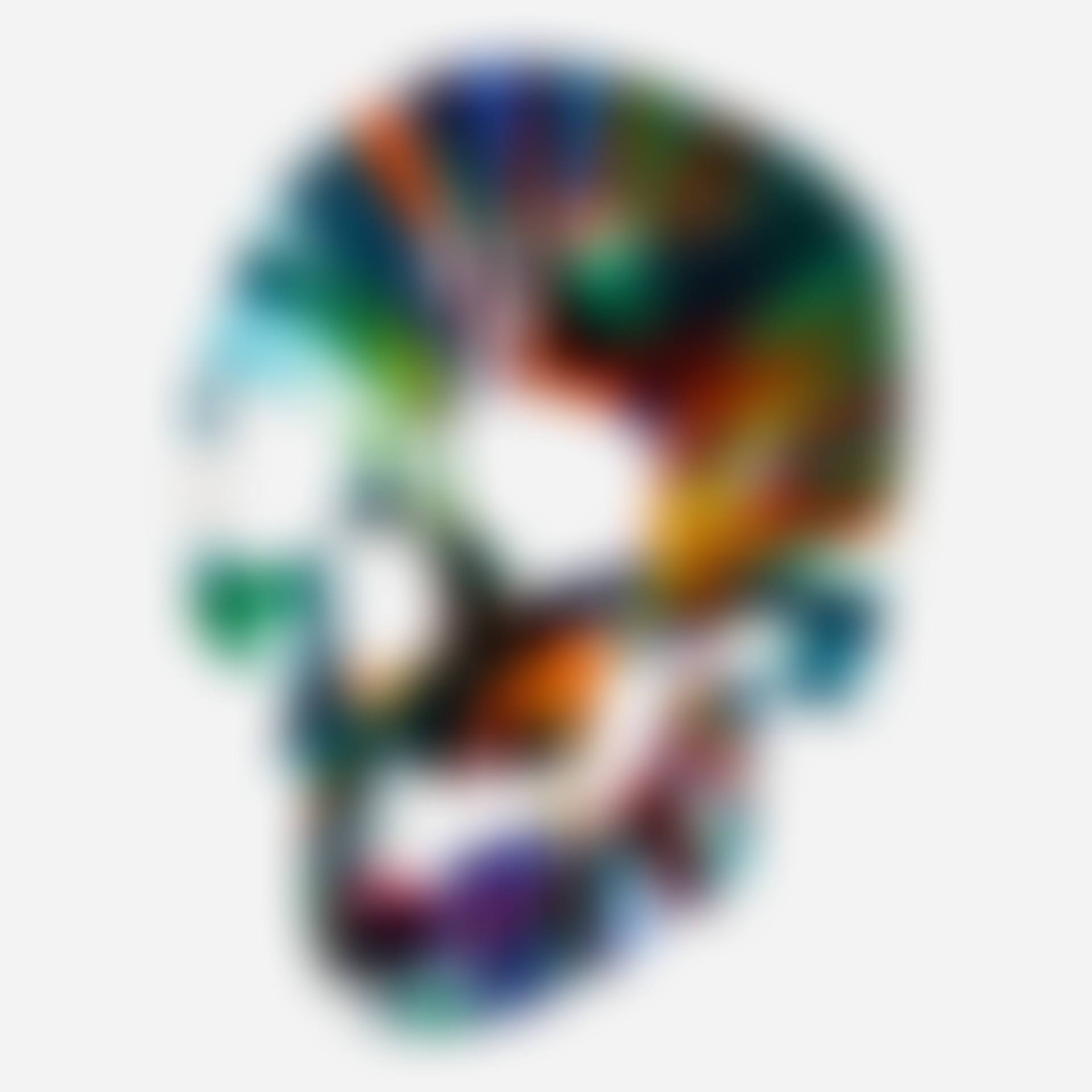 Signed Skull Spin Painting (preview)