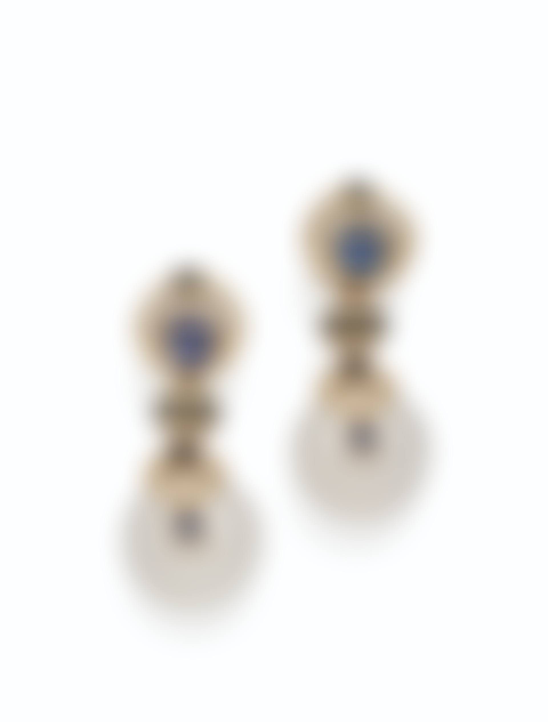BOUCLES D'OREILLES "PNEU" SAPHIRS, DIAMANTS, CHRYSOPRASE, CRISTAL DE ROCHE, ÉMAIL ET VERRE, MARINA B (preview)