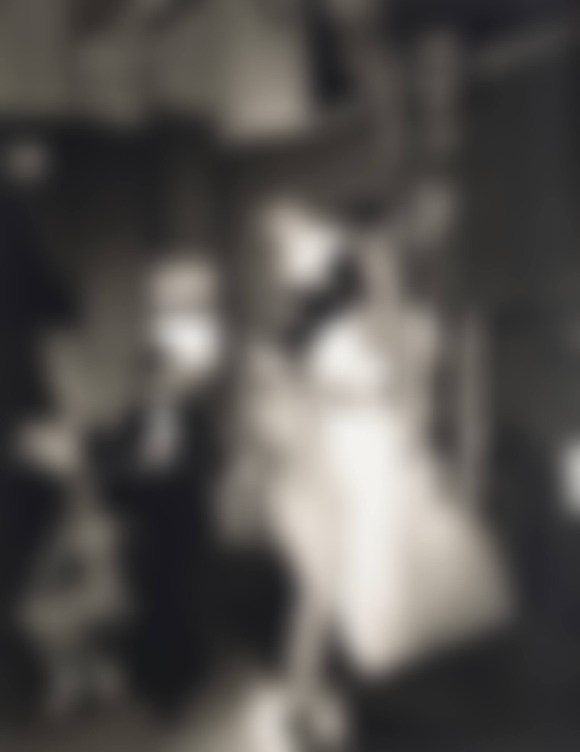 Suzy Parker and Robin Tattersall, Evening dress by Griffe, Folies-Bergère, Paris, August (preview)