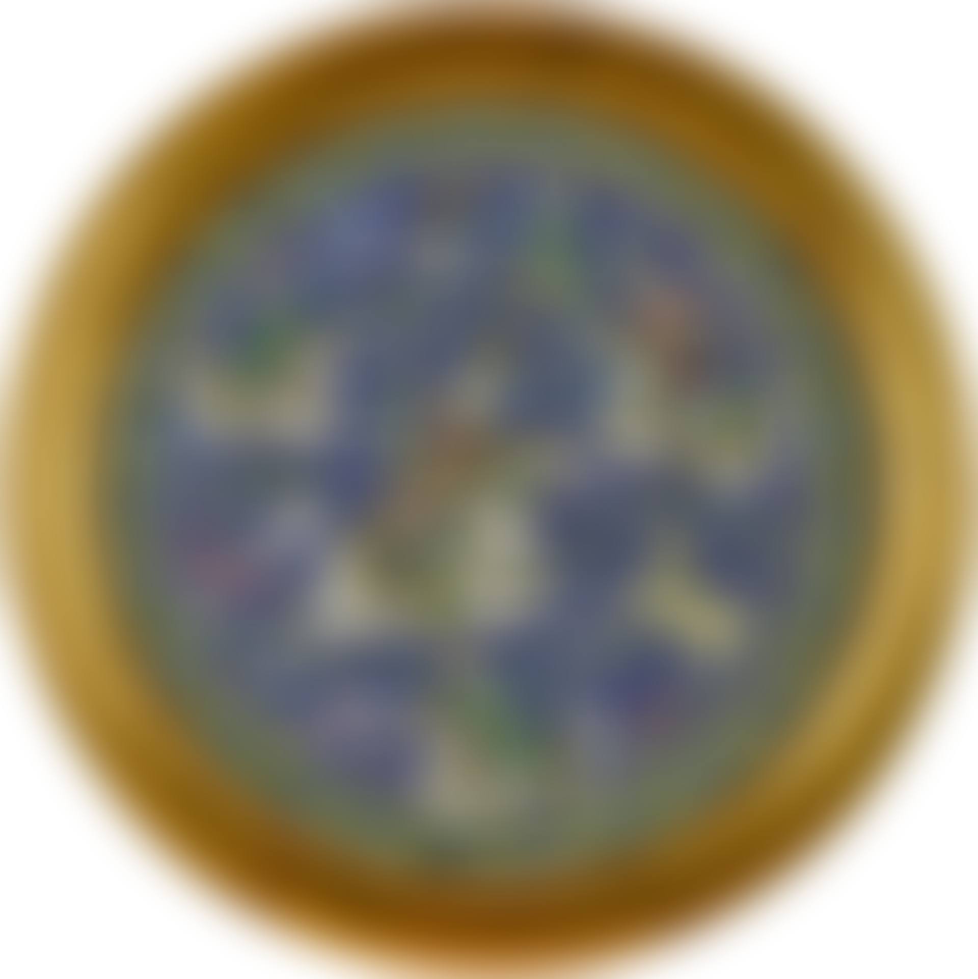 A large circular Qajar pottery tile (preview)