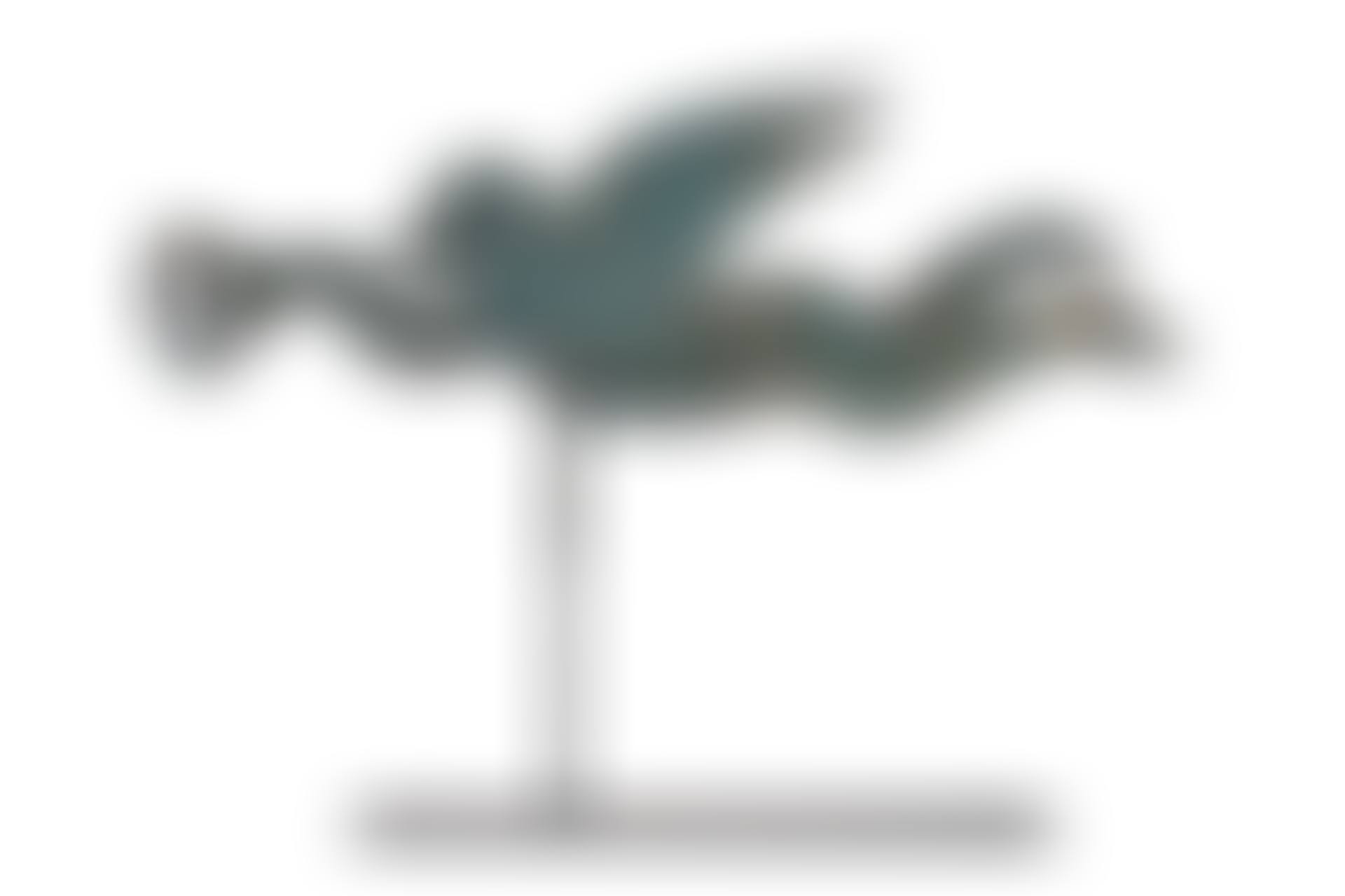 A PAINTED SHEET IRON ANGEL GABRIEL WEATHERVANE (preview)