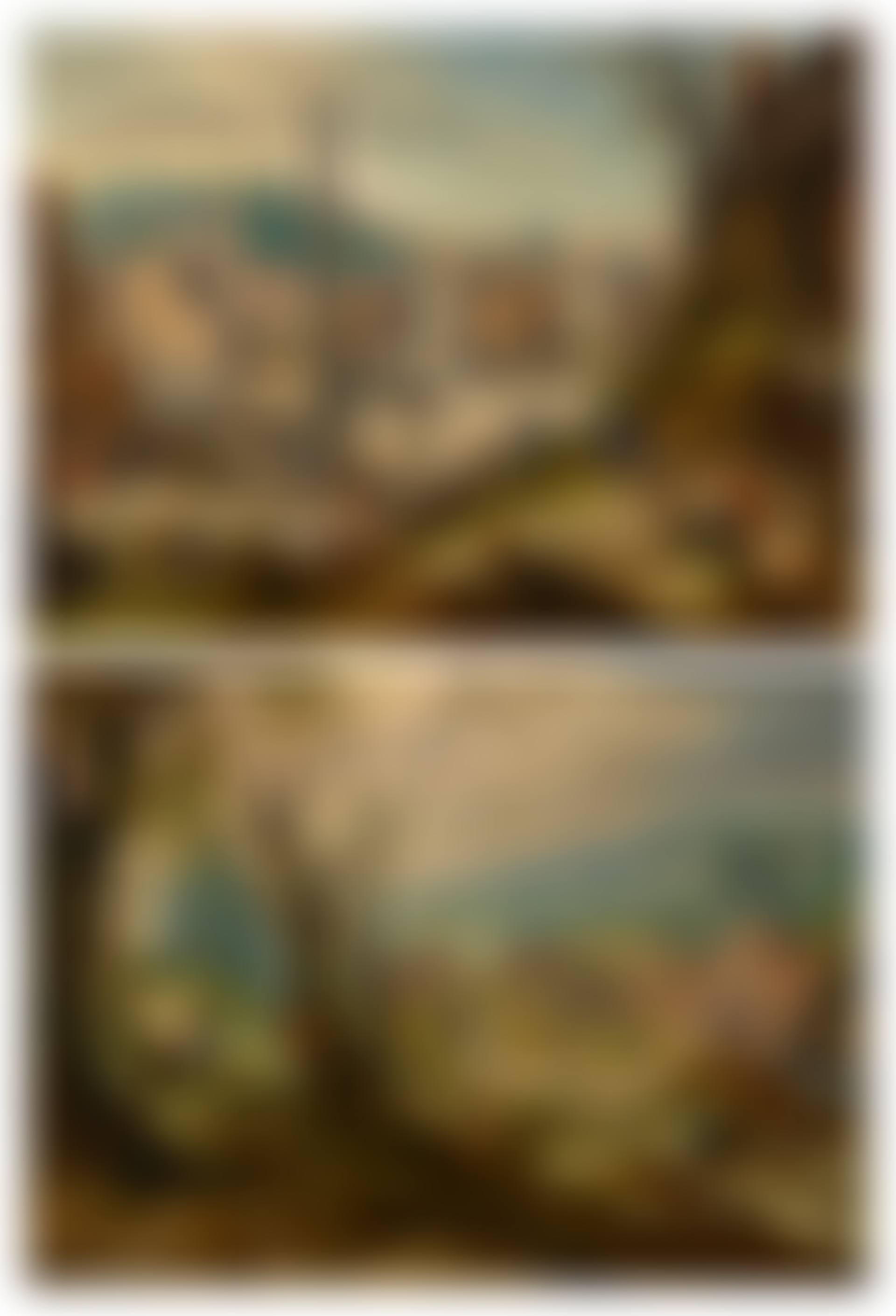 Allegory of the months of January/February, with a view of the Piazza del Popolo, Rome, during Carnival; and Allegory of the months of November/December, with woodcutters in a forest (preview)