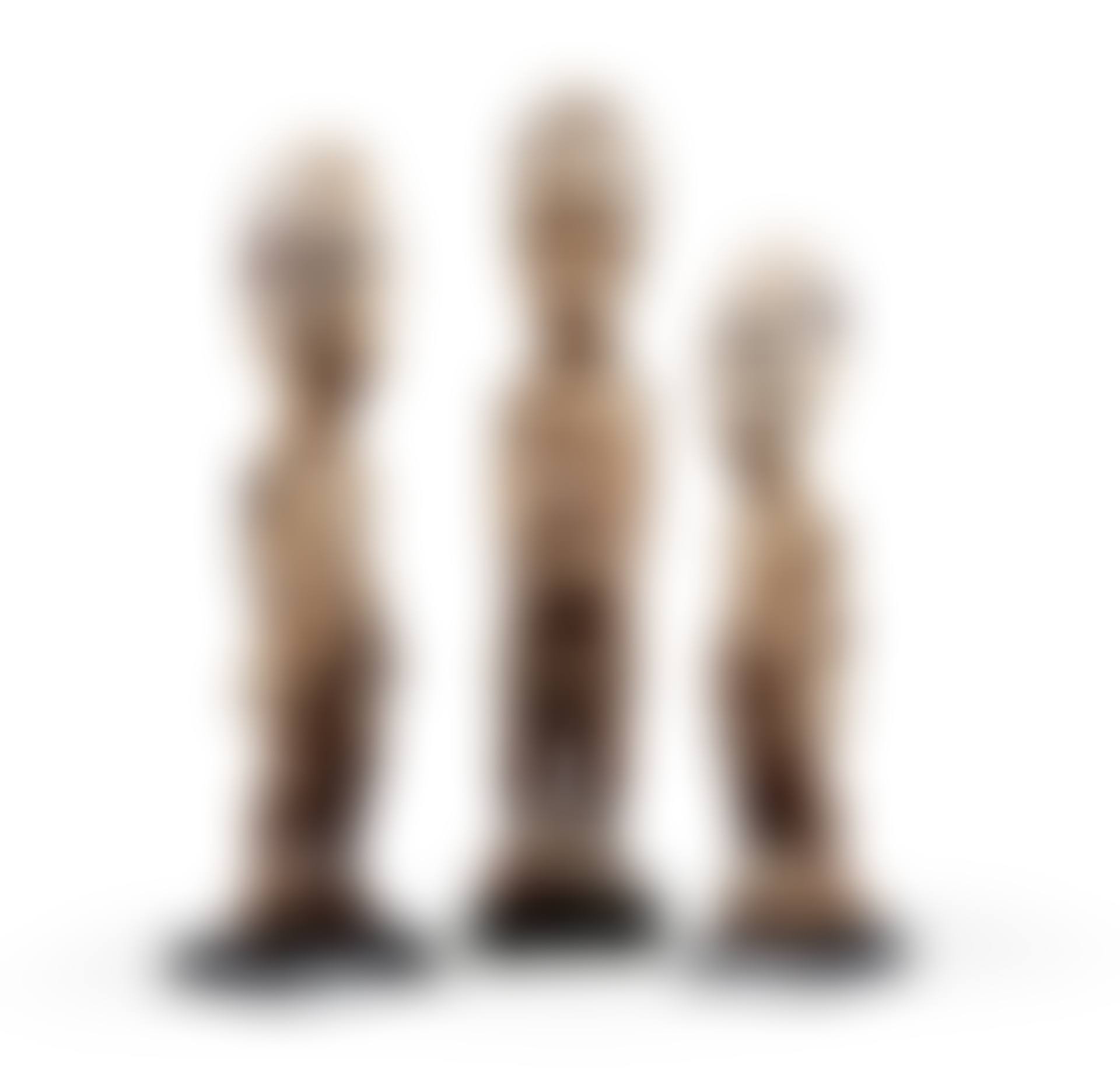 Ensemble de trois statuettes, Baulé, Côte d'Ivoire | Three Baule figures, Ivory Coast (preview)