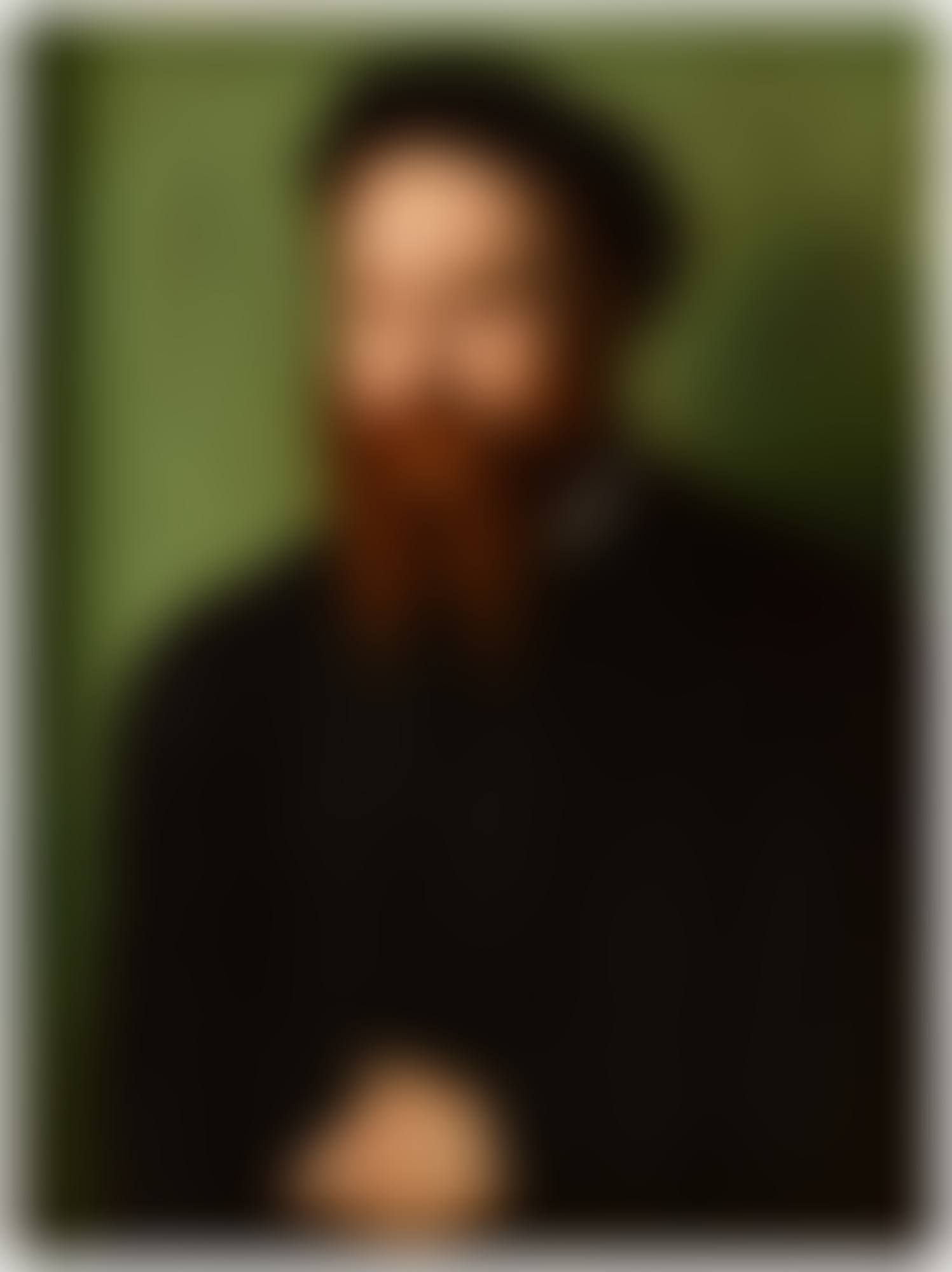 Portrait of a bearded man, half-length, wearing a black hat 《蓄鬍子戴黑帽的男子半身像》 (preview)