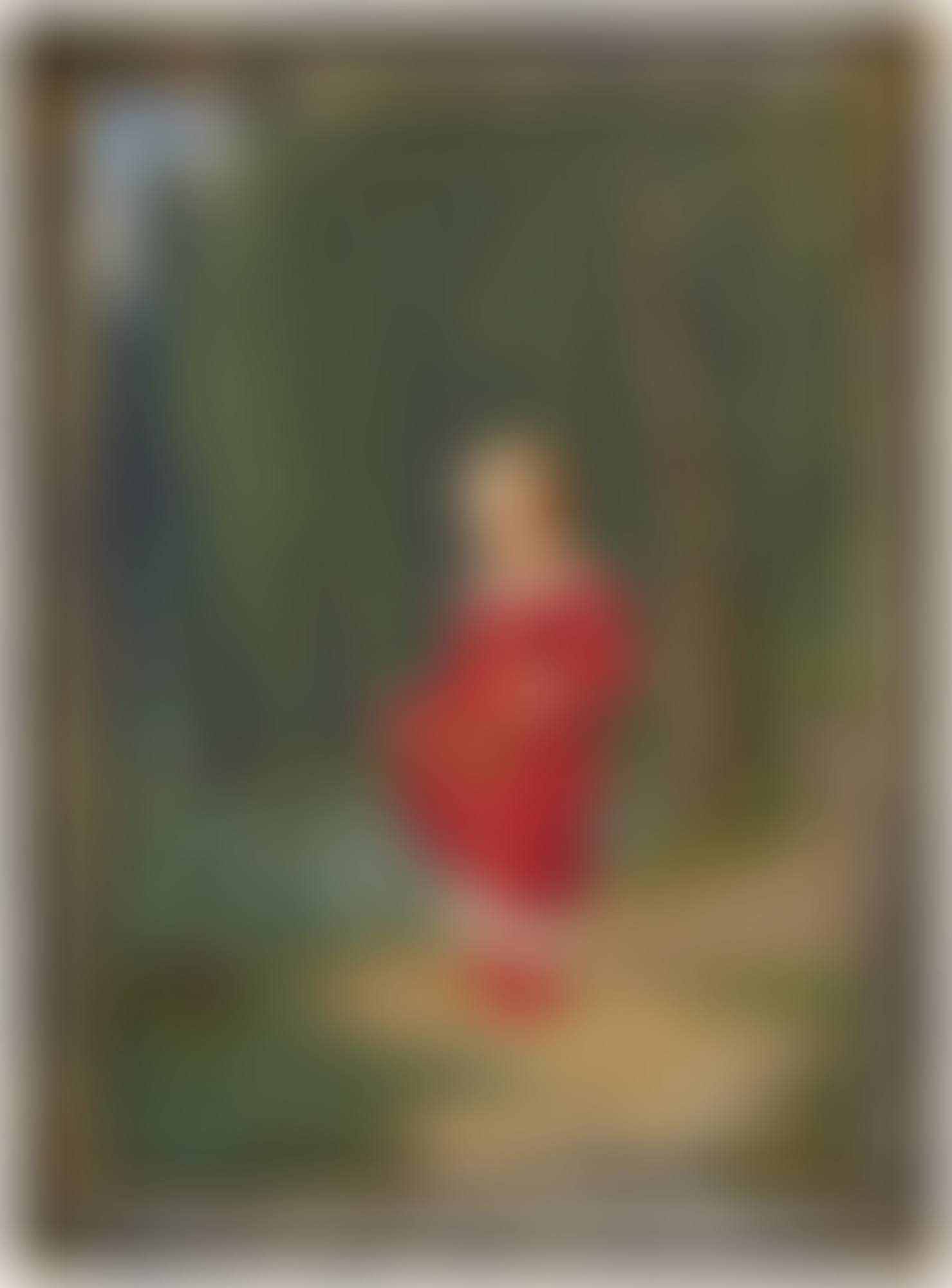 Portrait of a young girl gathering flowers (preview)