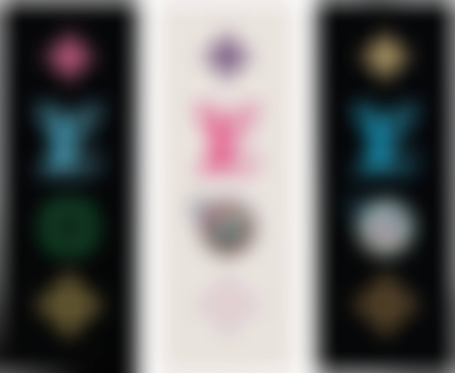 Three works: (i) SUPERFLAT Colourful Monogram; (ii) Eye Love SUPERFLAT Eye Pink; (iii) Eye Love SUPERFLAT Eye Blue (preview)