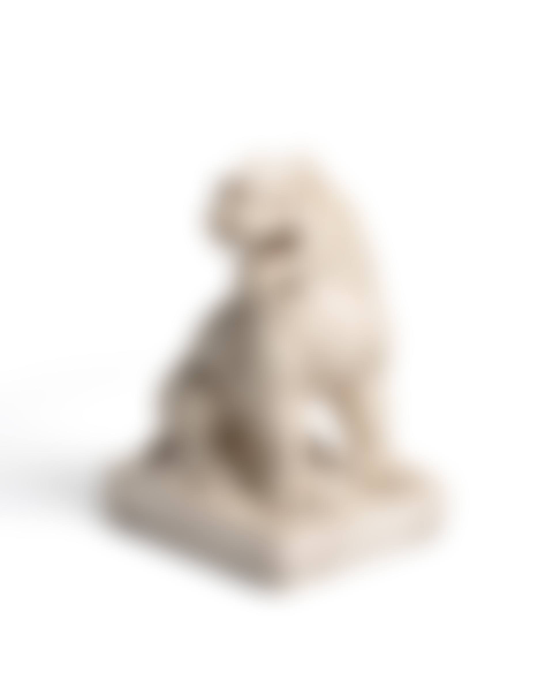A WHITE MARBLE FIGURE OF SEATED LION (preview)