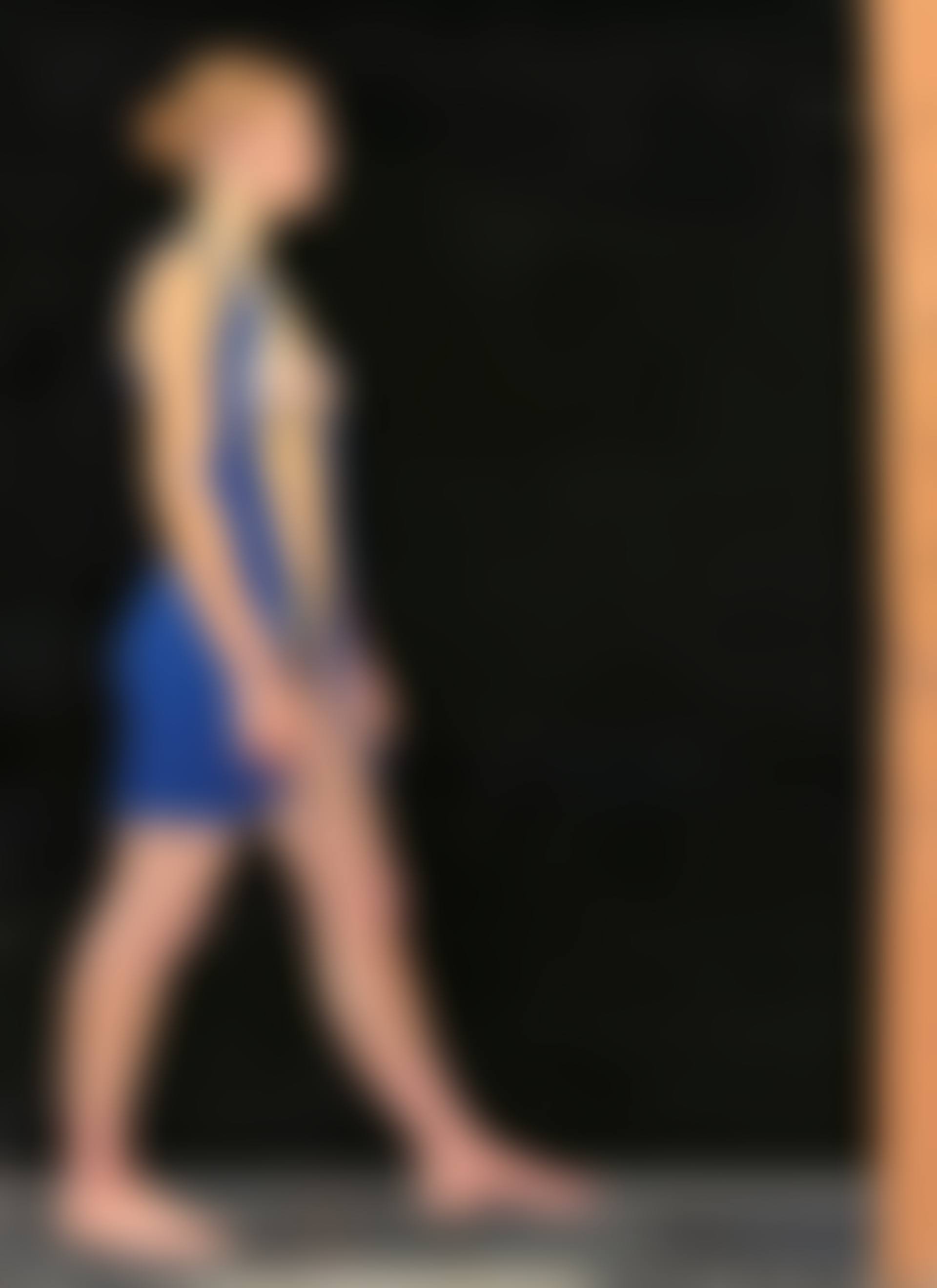 Striding Nude, Blue Dress (preview)