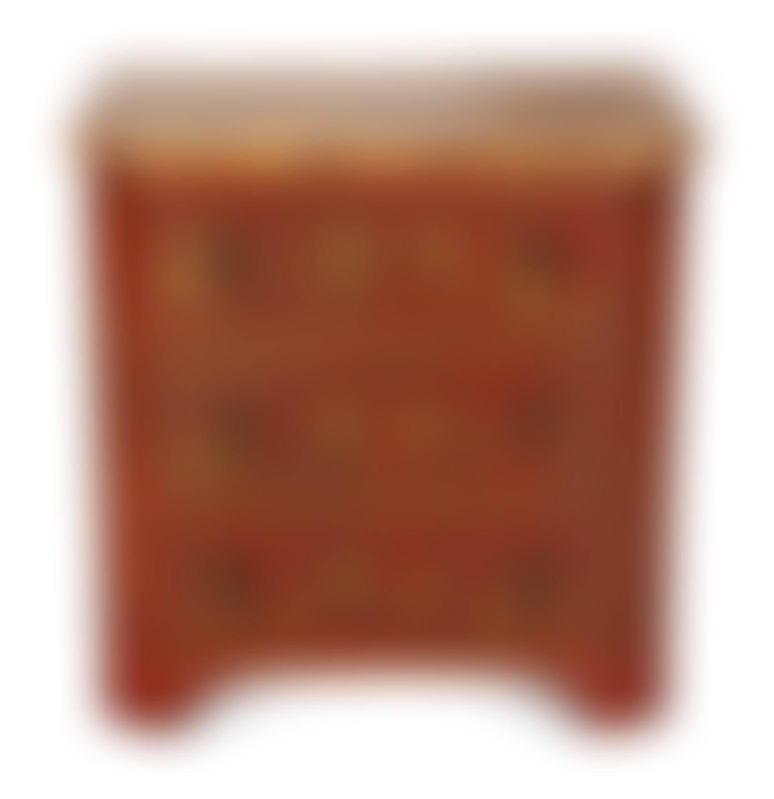 A Red and Gilt Chinoiserie Decorated Commode with Faux Marble Top (preview)