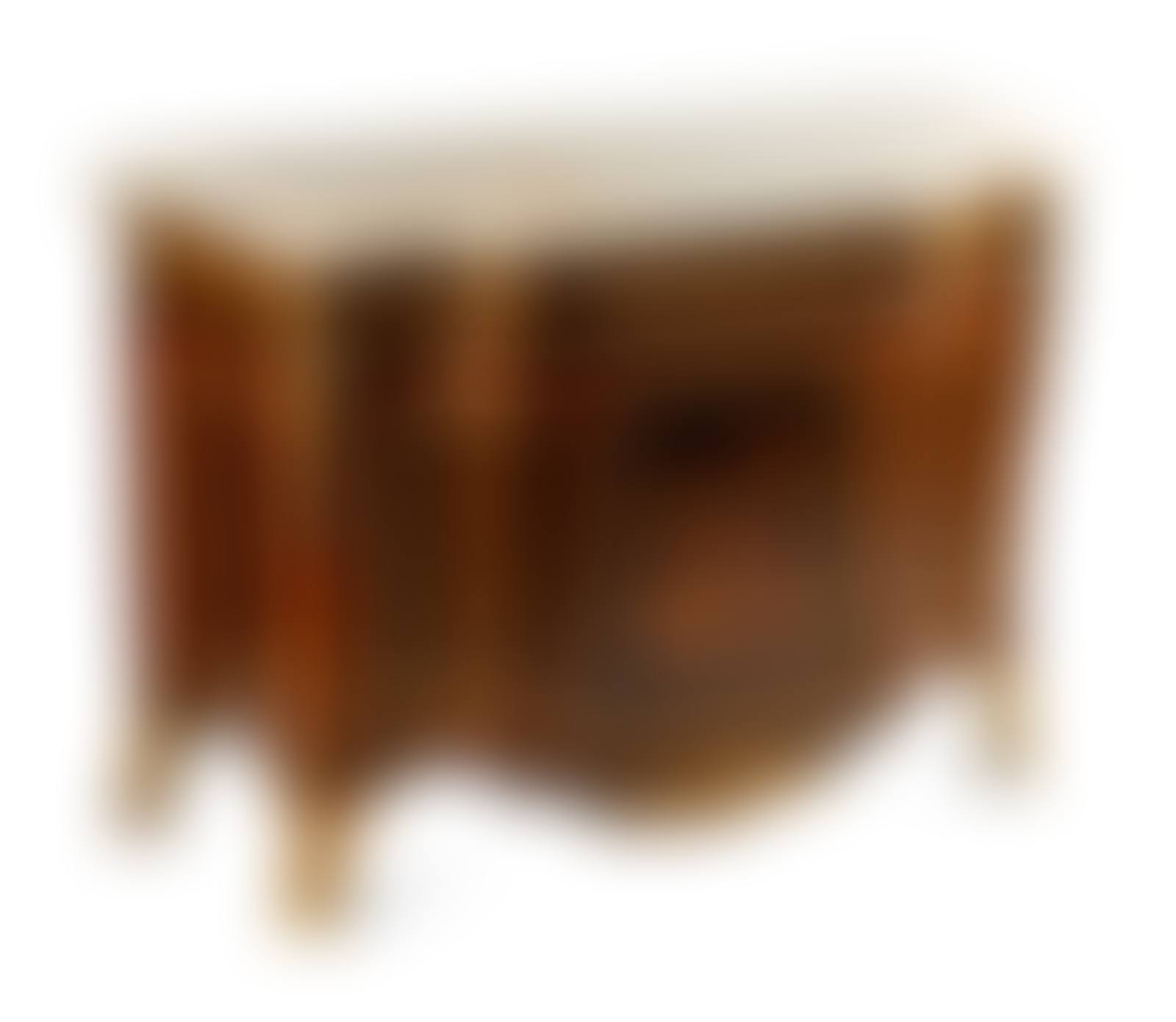 A Louis XVI Style Gilt Bronze Mounted Marquetry Marble-Top Cabinet (preview)