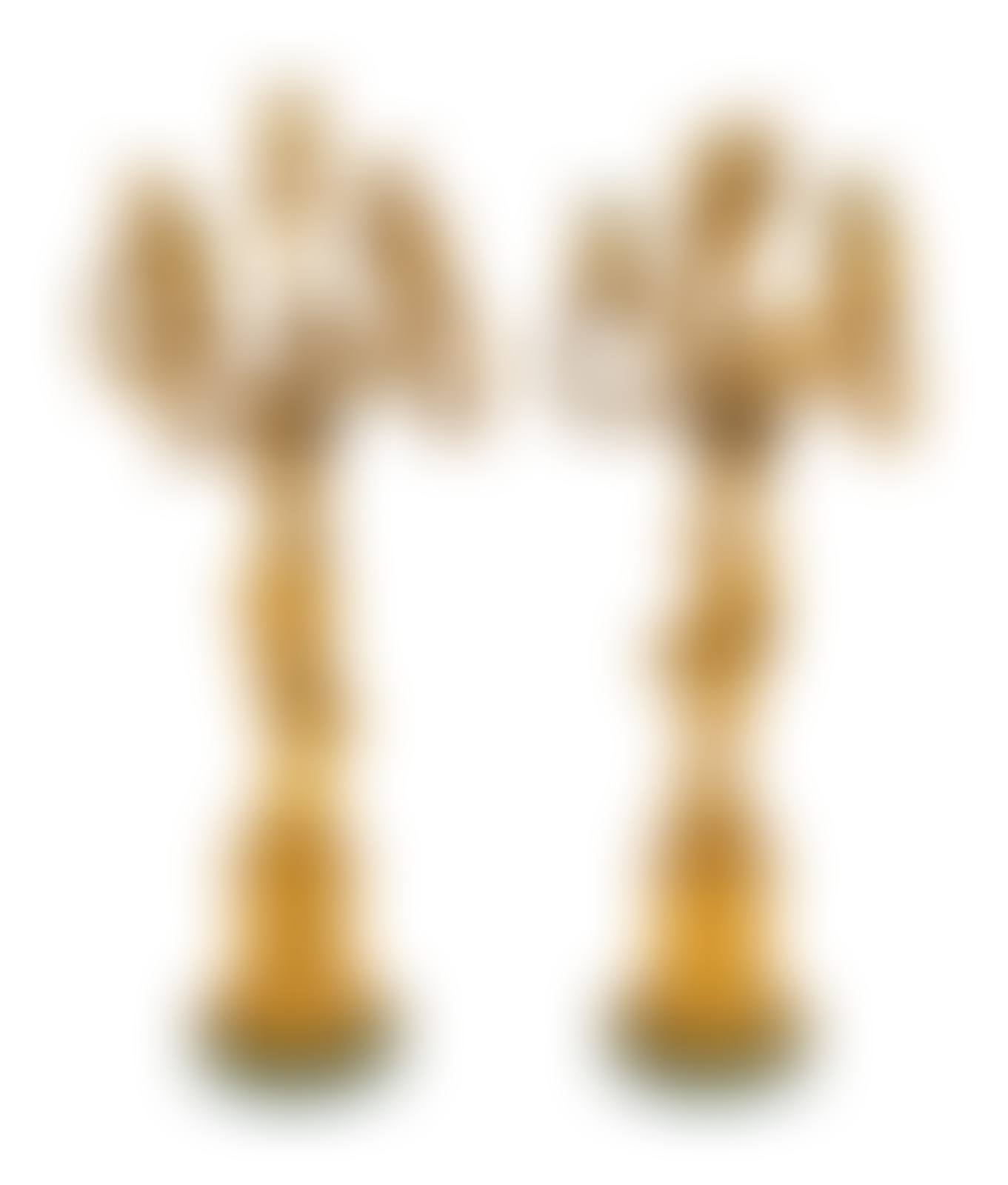 A Pair of Continental Gilt Bronze Figural Five-Light Candelabra with Malachite Veneered Bases (preview)