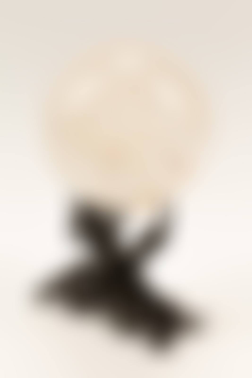 A Rock Crystal Spherical Ornament on a Patinated Bronze Figural Base (preview)