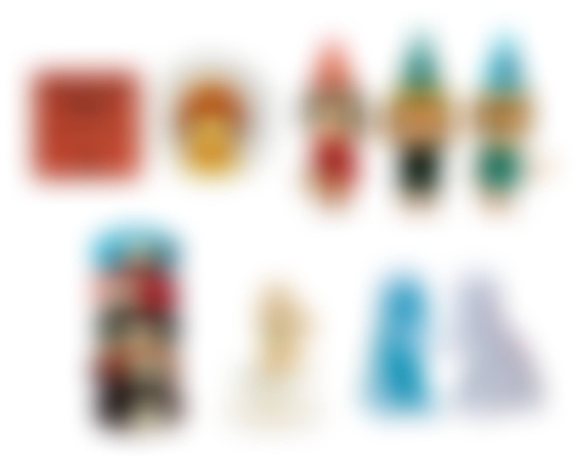 Let’s Talk about Glory Plate; 123 Drumming Girls; Dolly Candy Jar; Pup Cup; Aomori Dog Saving Jar (White and Blue) (Set of twelve pieces) (preview)