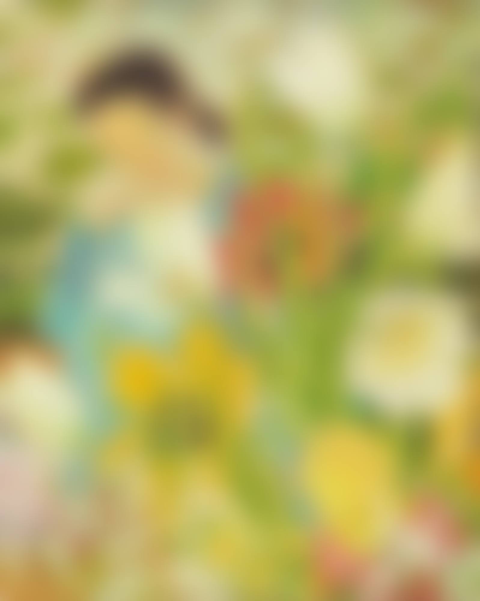 Young woman with flowers (preview)