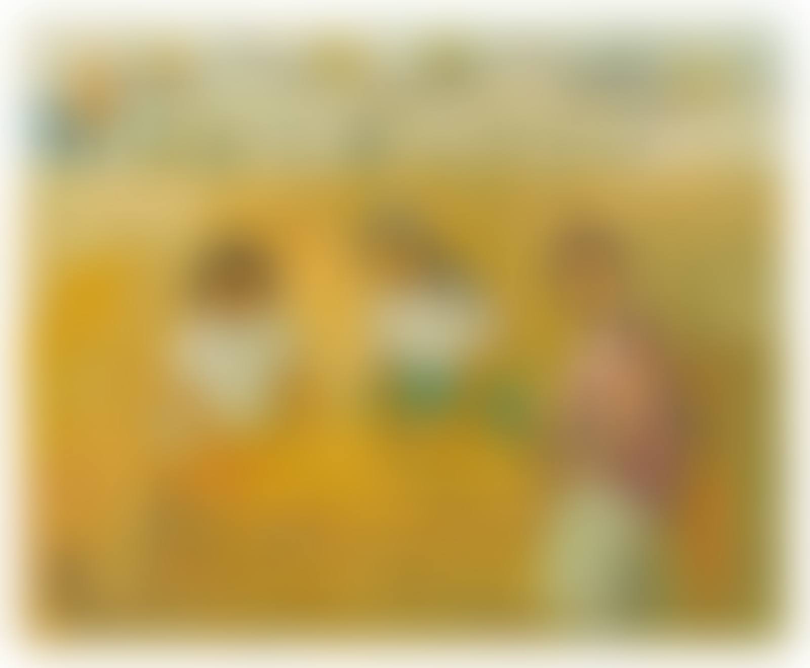 Three female figures sitting and making tang yuan in an outdoor setting (preview)